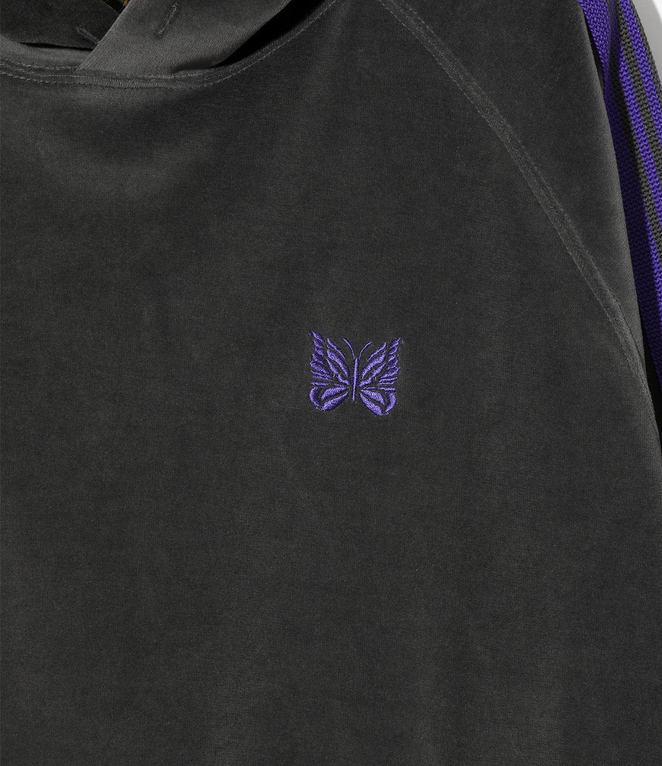 NEEDLES/ニードルズ/TRACK HOODY - C/PE VELOUR トラックフーディベロア CHARCOAL M