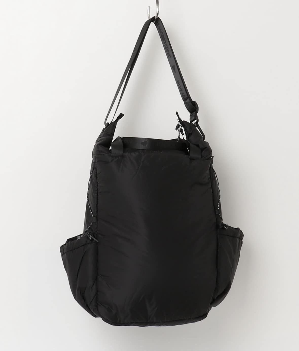 and wander/アンドワンダー/puffer mini ripstop tote bag パファーミニリップストップトートバッグ ブラック FREE