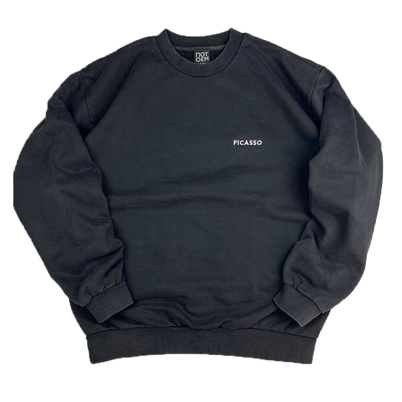 NOT OEM（ノットオーイーエム）/Picasso Work Photo / SW スウェット BLACK S