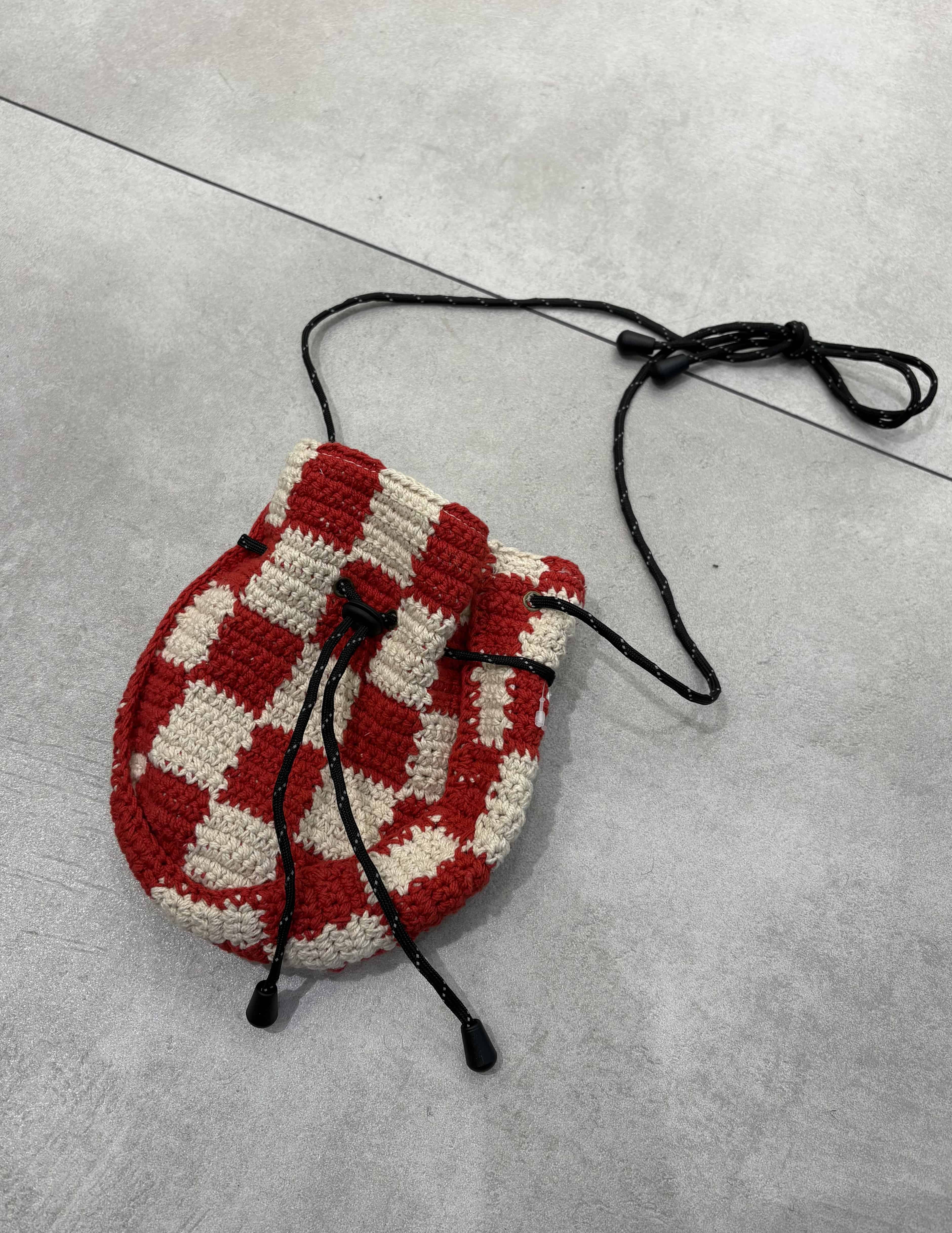 MacMahon Knitting Mills /マクマホンニッティングミルズ/Pochette - Checker RED FREE