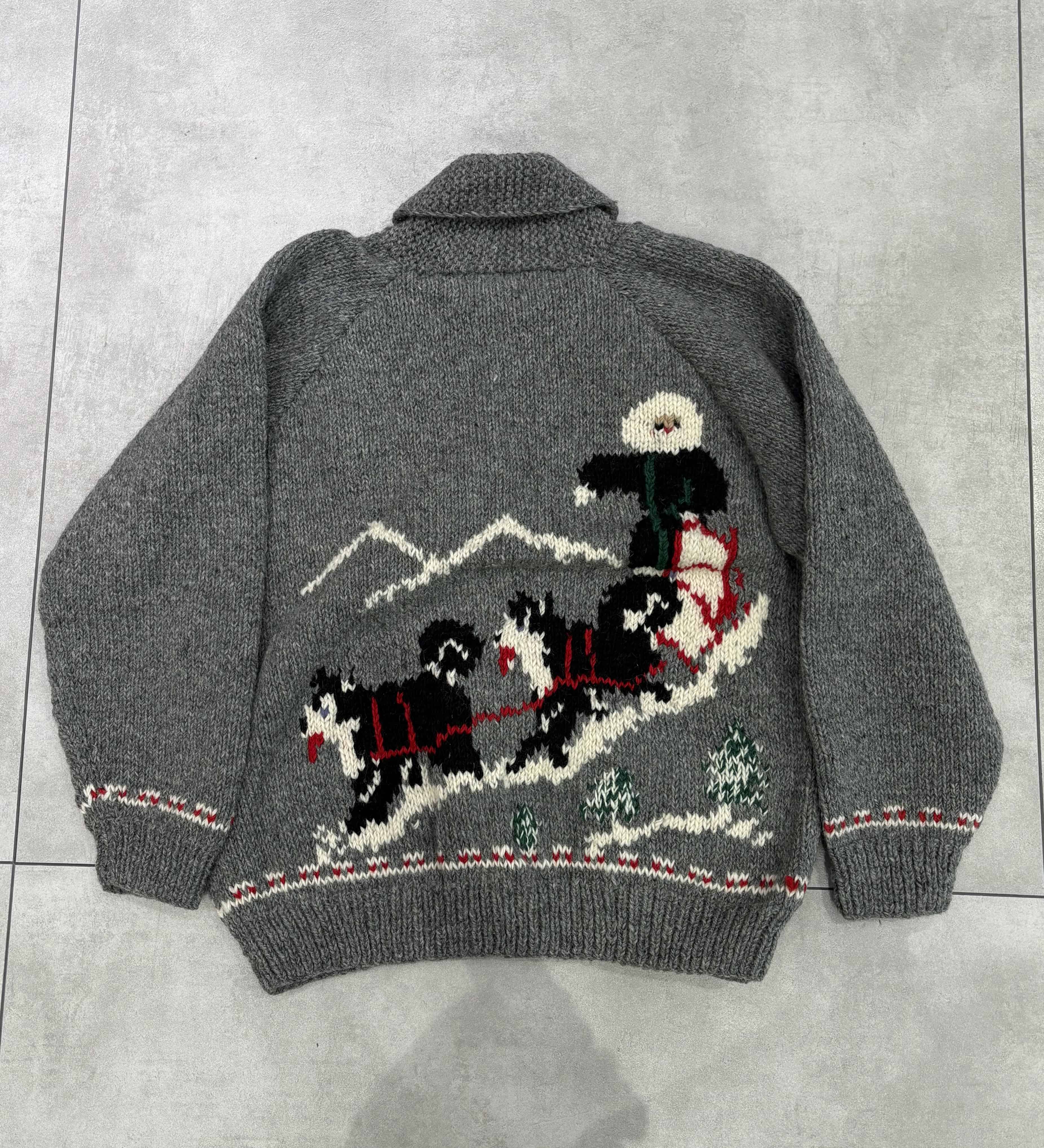 MacMahon Knitting Mills /マクマホンニッティングミルズ/Cowichan-Dog Sled GRAY FREE