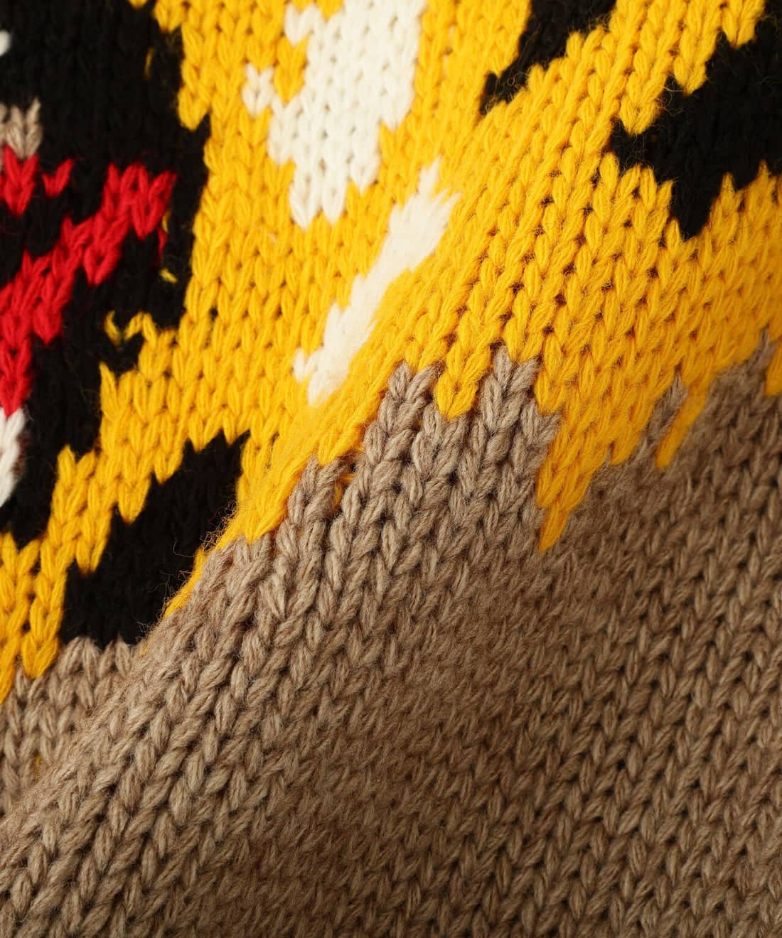 Schott/ショット/CREW KNIT FACE TIGER/クルー ニット フェイス タイガー ベージュ M