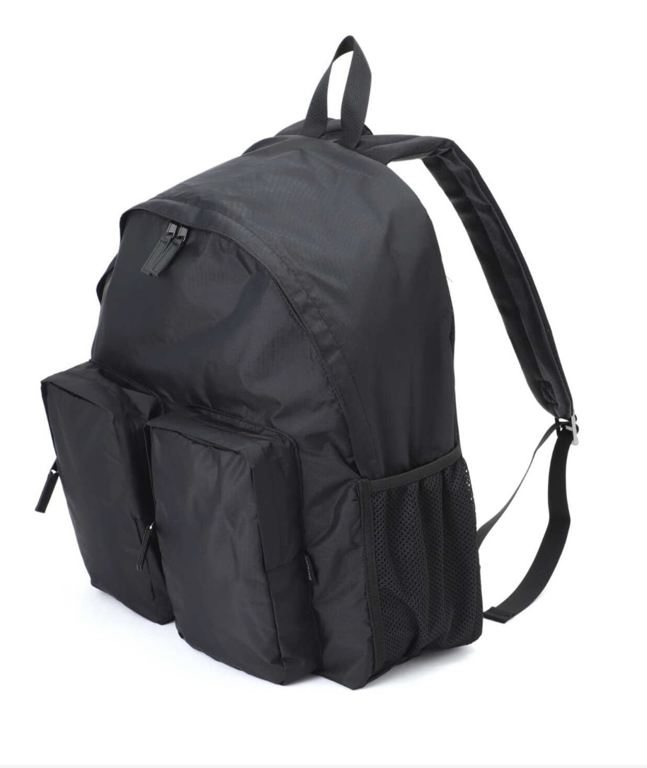 PACKING/パッキング/RIP STOP DP BACK PACK PA-032/リップストップダブルポケットバックパック ブラック FREE