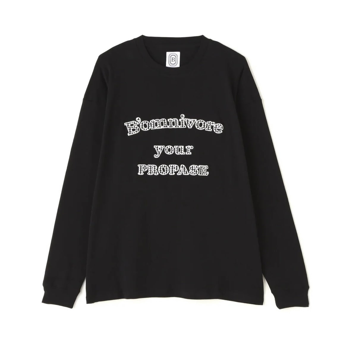 B omnivore/ビーオムニボー propase L/S Tee BLACK M