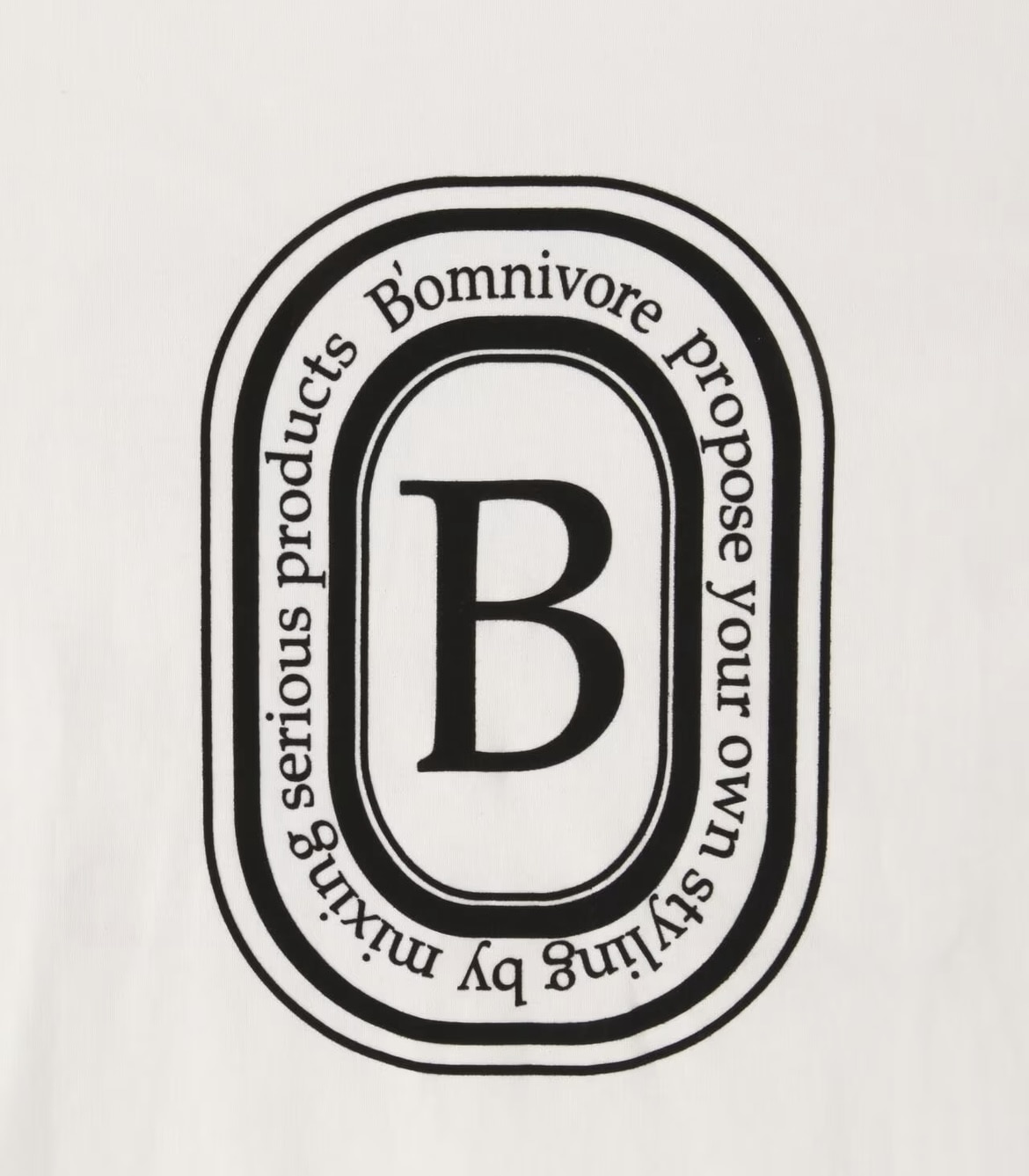 B omnivore/ビーオムニボー LOGO S/S Tee ホワイト M