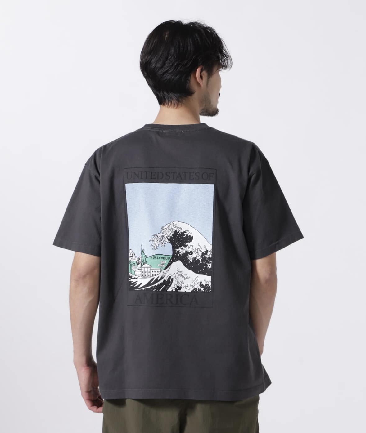 ILL ONE EIGHTY/イルワンエイティ/AMERICAN WAVE T-SHIRT BLACK M