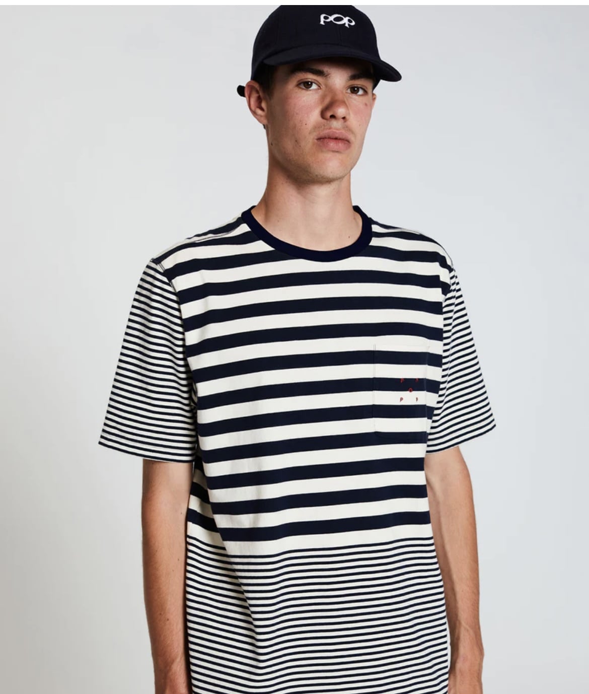striped pocket t shirt