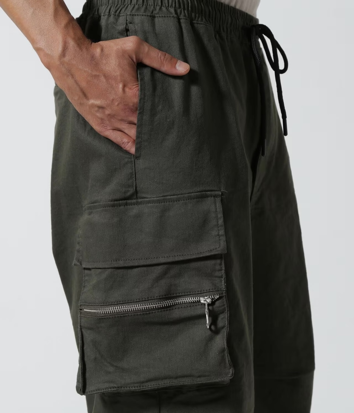 B omnivore/ビーオムニボー/ZIP CARGO PANTS ジップカーゴパンツ OLIVE S