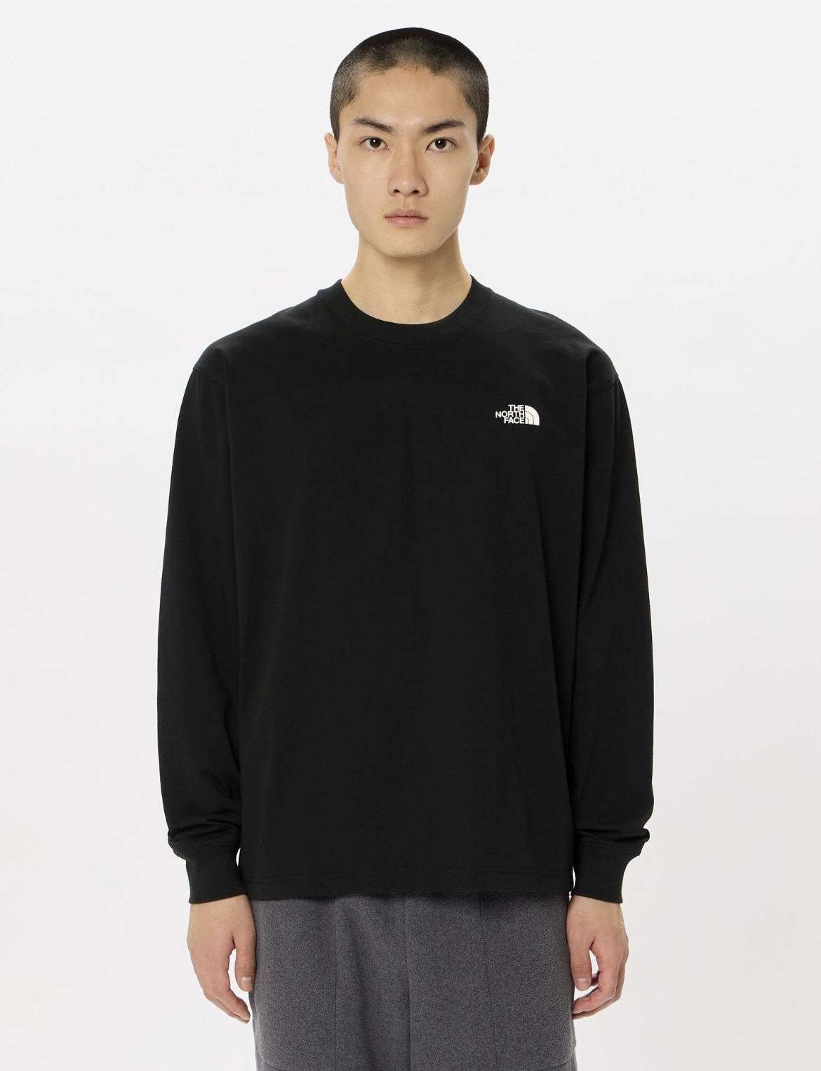 THE NORTH FACE/ザ・ノースフェイス/L/S Back Square Logo Tee ロングスリーブバックスクエアロゴティー ブラック M