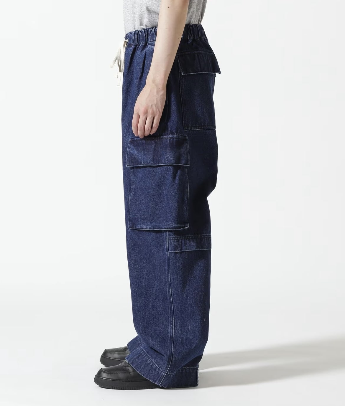 B omnivore/ビーオムニボー  DENIM CARGO PANTS デニムカーゴパンツ INDIGO S