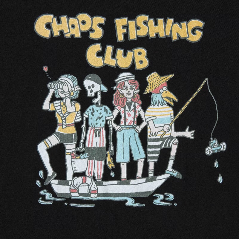 CHAOS FISHING CLUB/カオスフィッシングクラブ/CHING CHARACTER CREW NECK L/S Black M