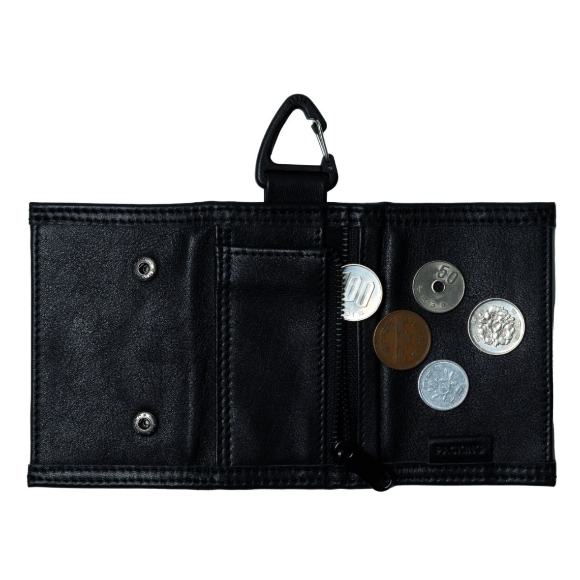 PACKING/パッキング/SNAP LEATHER WALLET BLACK FREE