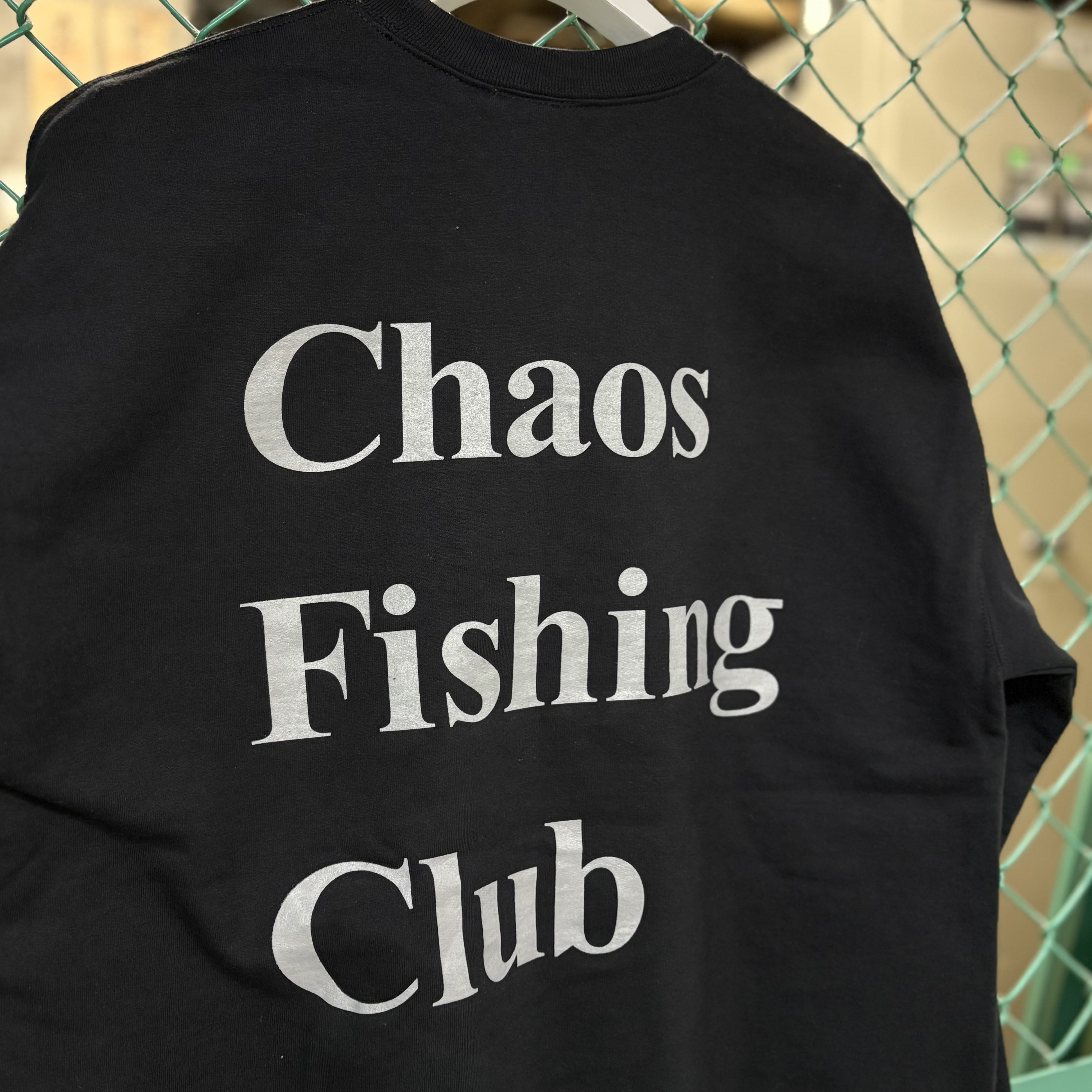 CHAOS FISHING CLUB/カオスフィッシングクラブ/EX LOGO SWEAT CREW BLACK M