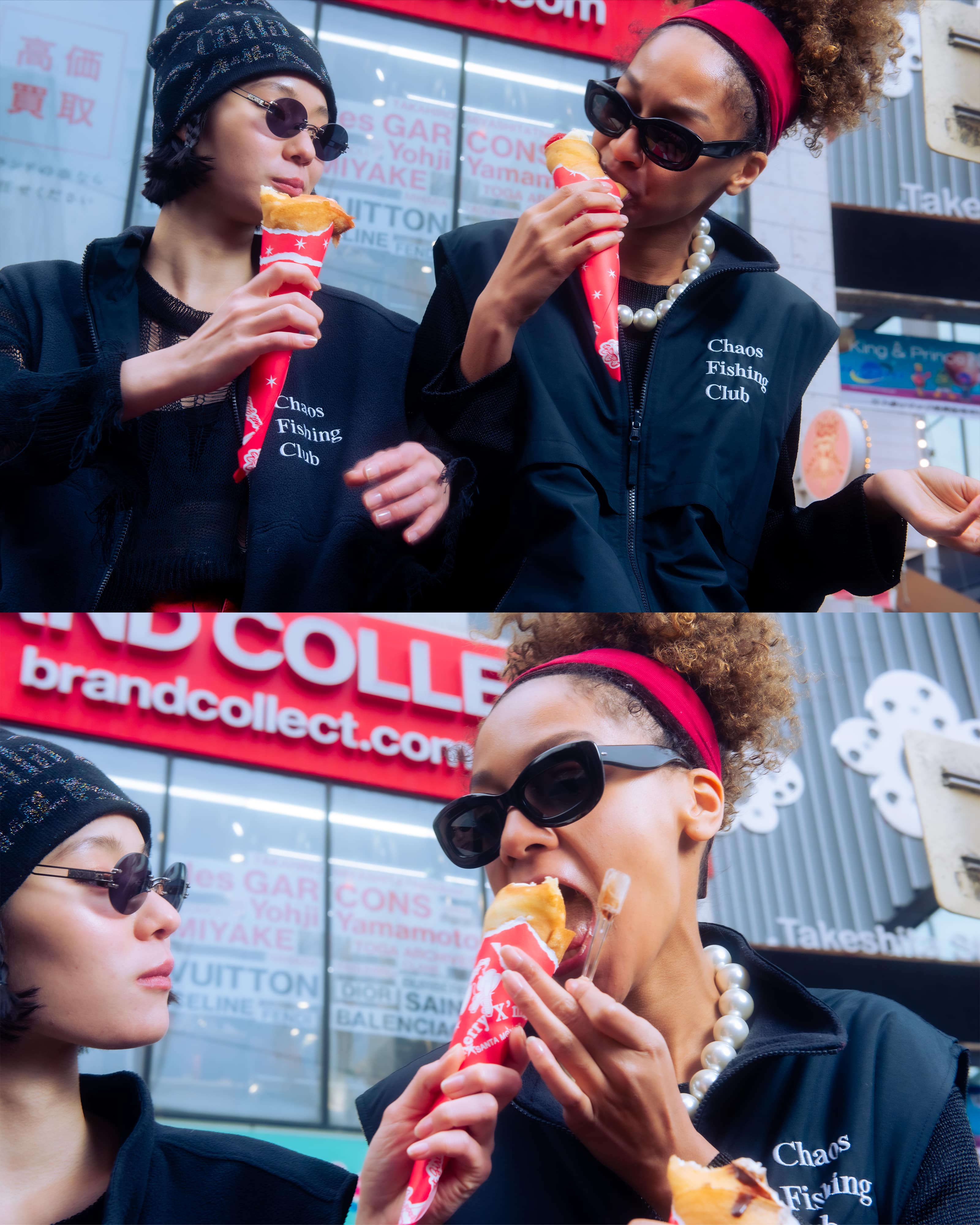 CHAOS FISHING CLUB/カオスフィッシングクラブ/EX LOGO REVERSIBLE VEST BLACK M