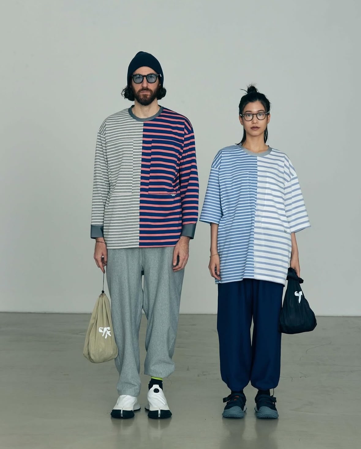 CMF OUTDOOR GARMENT/シーエムエフアウトドアガーメント/BORDER TEE L/S PINK M