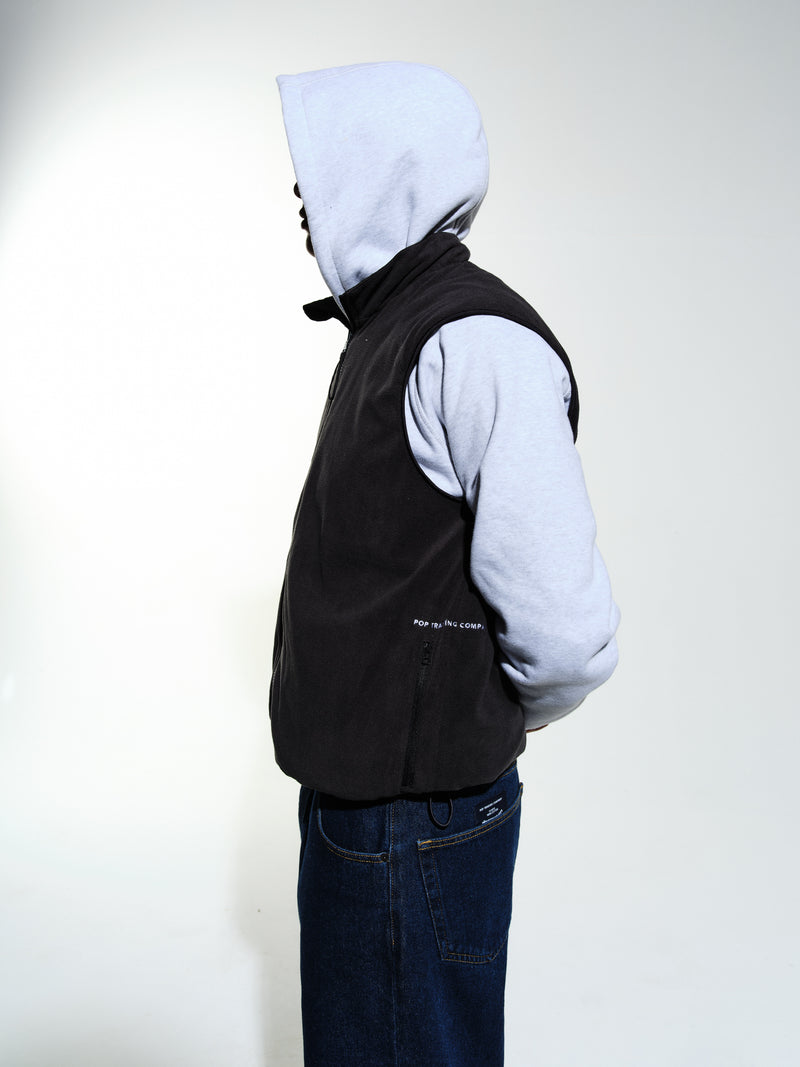 POP TRADING CO/ポップトレーディングカンパニー/Pop Reversible Safari Vest Anthracite BLACK M