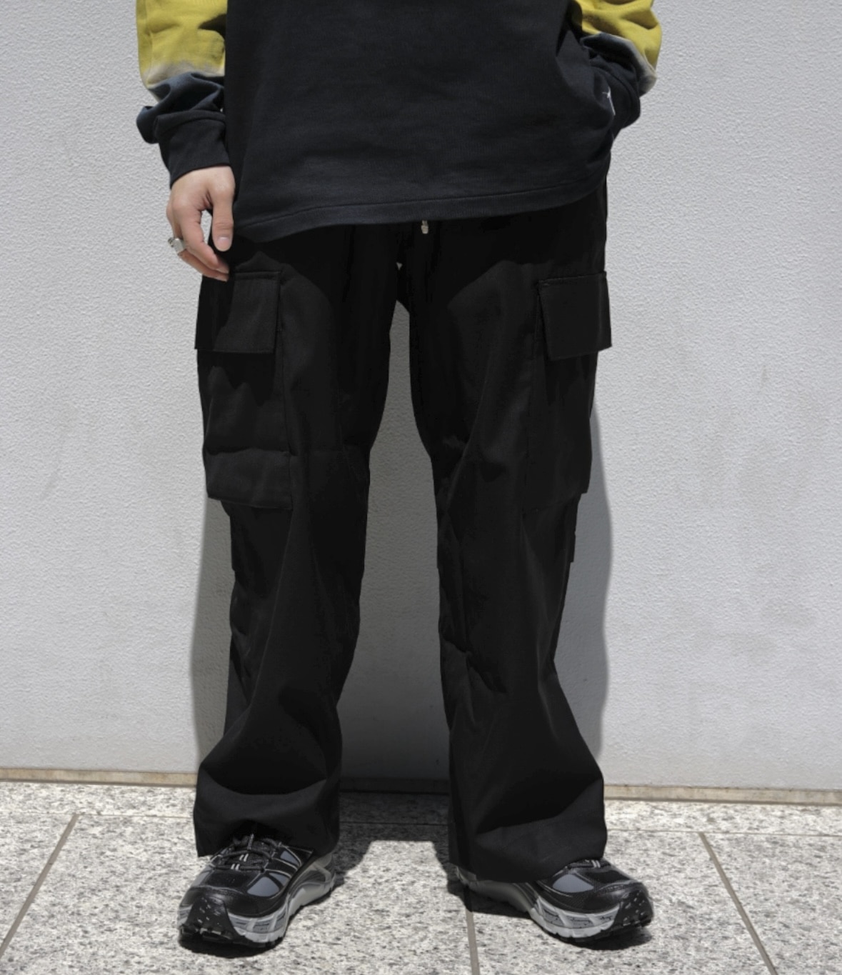 B omnivore/ビーオムニボー/TR CARGO PANTS カーゴスラックス BLACK S