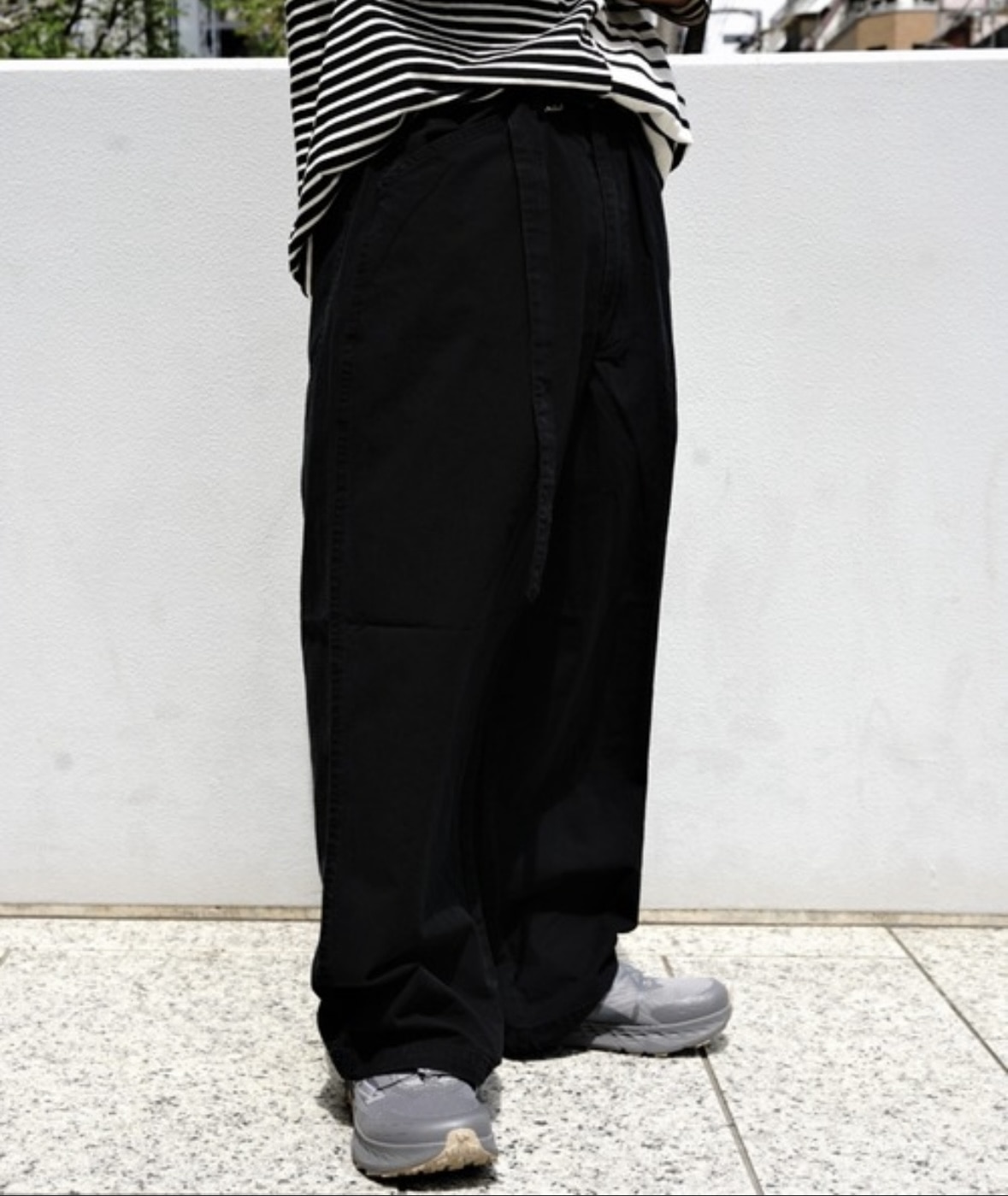 B omnivore/ビーオムニボー/ＲＩＰＳＴＯＰ　ＢＥＬＴ　リップストップベルトパンツ BLACK S