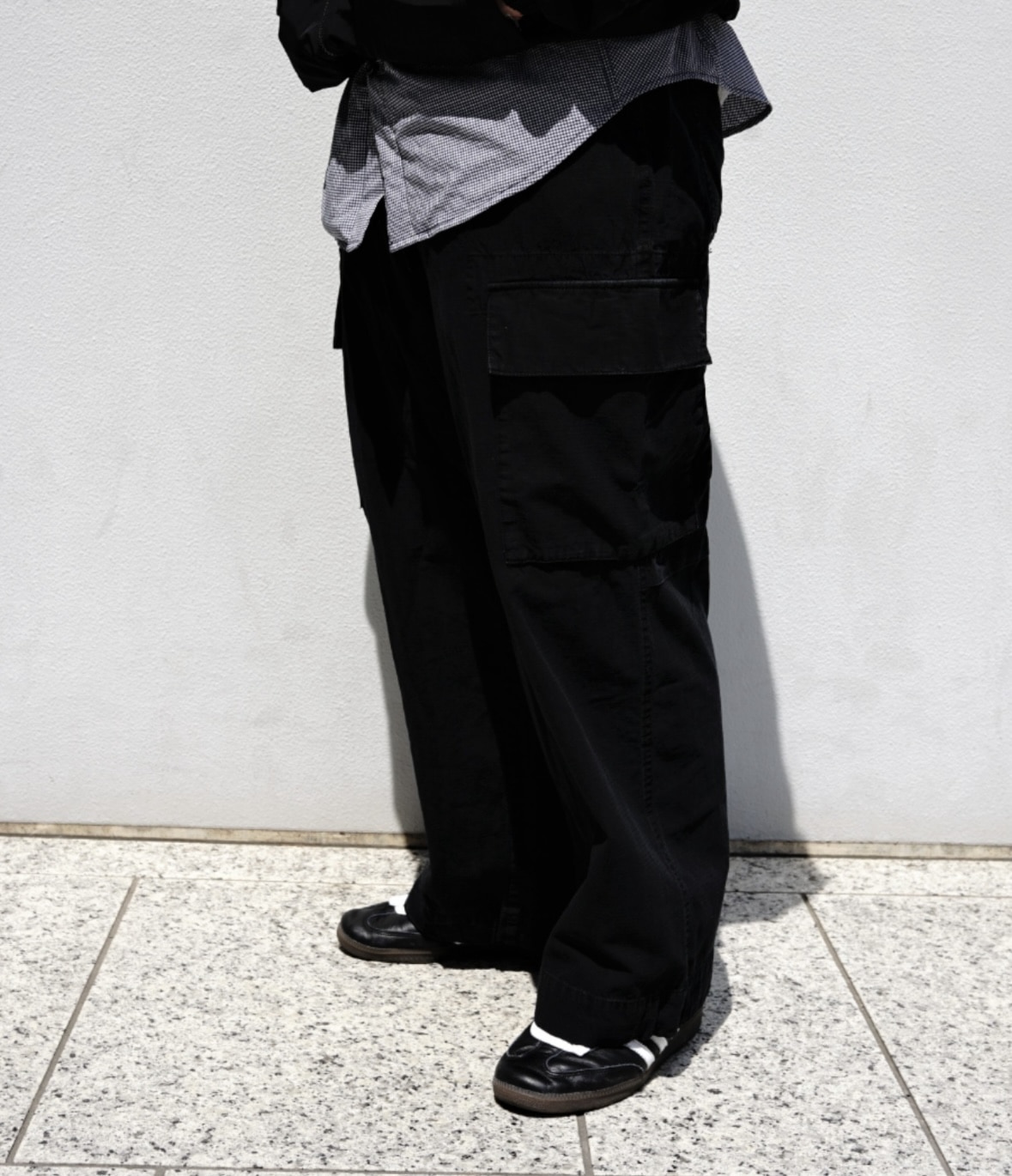 B omnivore/ビーオムニボー/RIPSTOP CARGO PANTS リップストップカーゴパンツ ブラック S