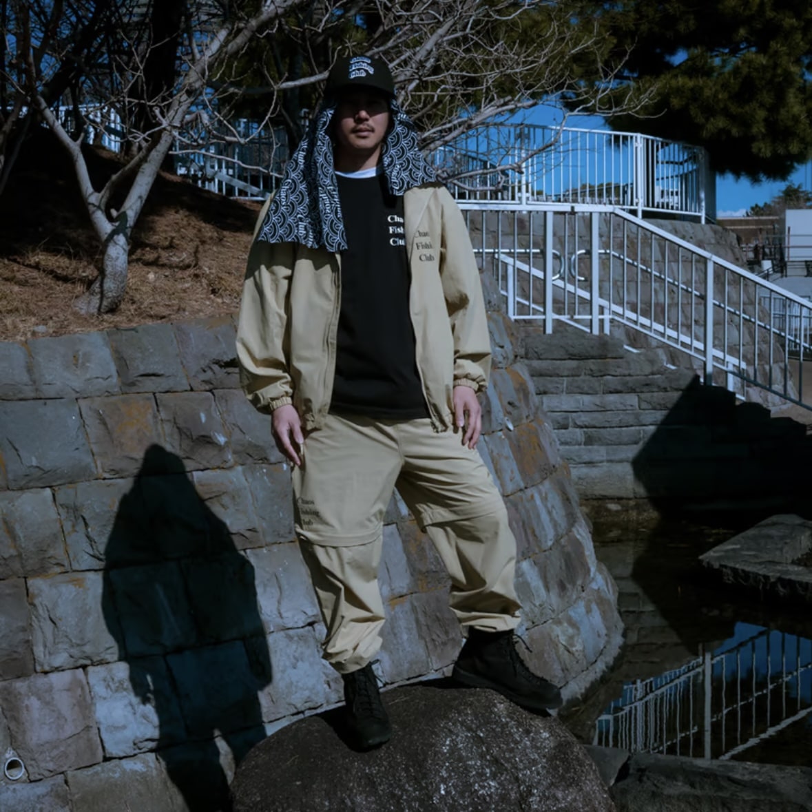 CHAOS FISHING CLUB/カオスフィッシングクラブ/Arch Logo Cap BLACK FREE