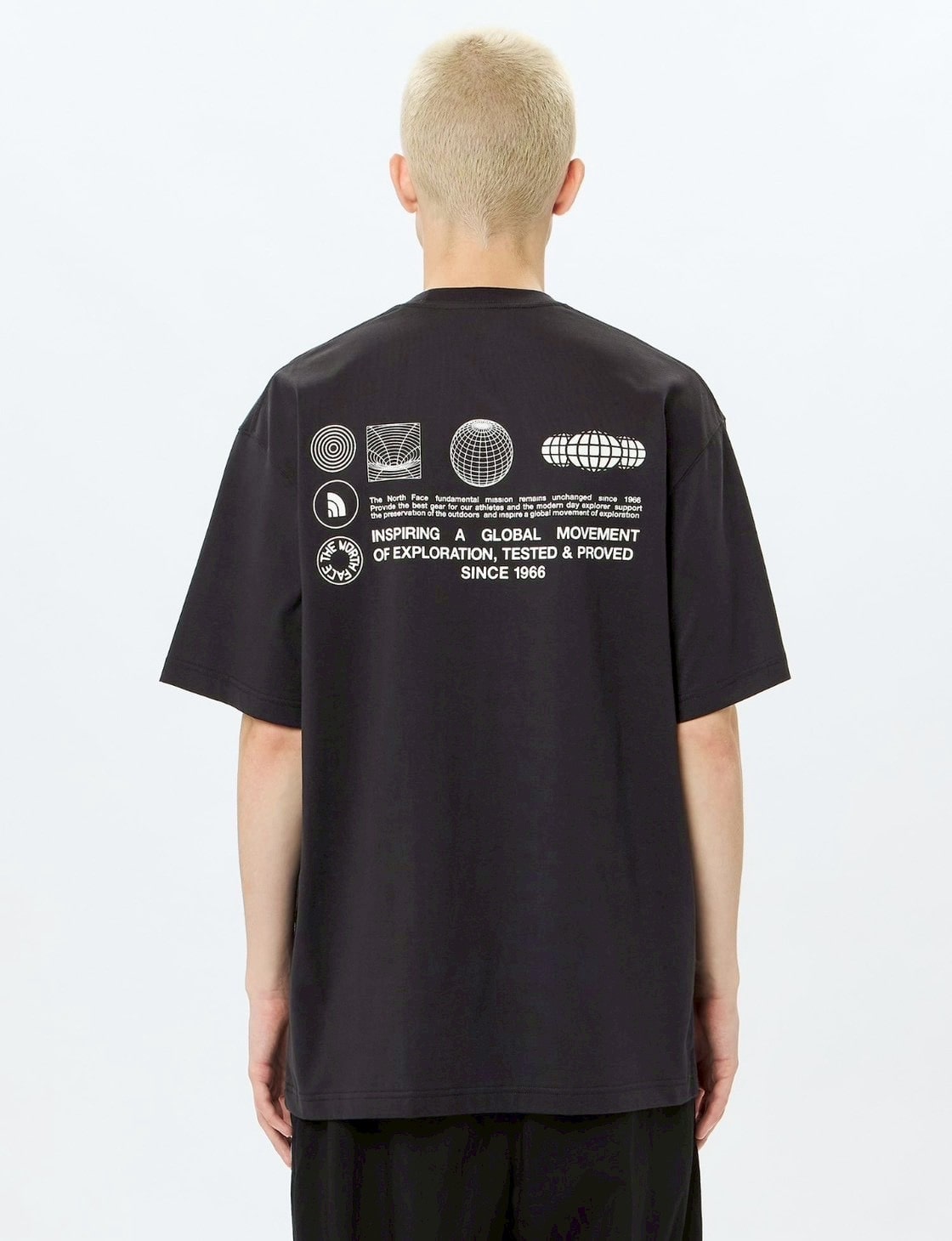 THE NORTH FACE/ザ・ノースフェイス/S/S FD Globe Grid Cotton Teeショートスリーブフラッシュドライグローブグリッドコットンティー ブラック M