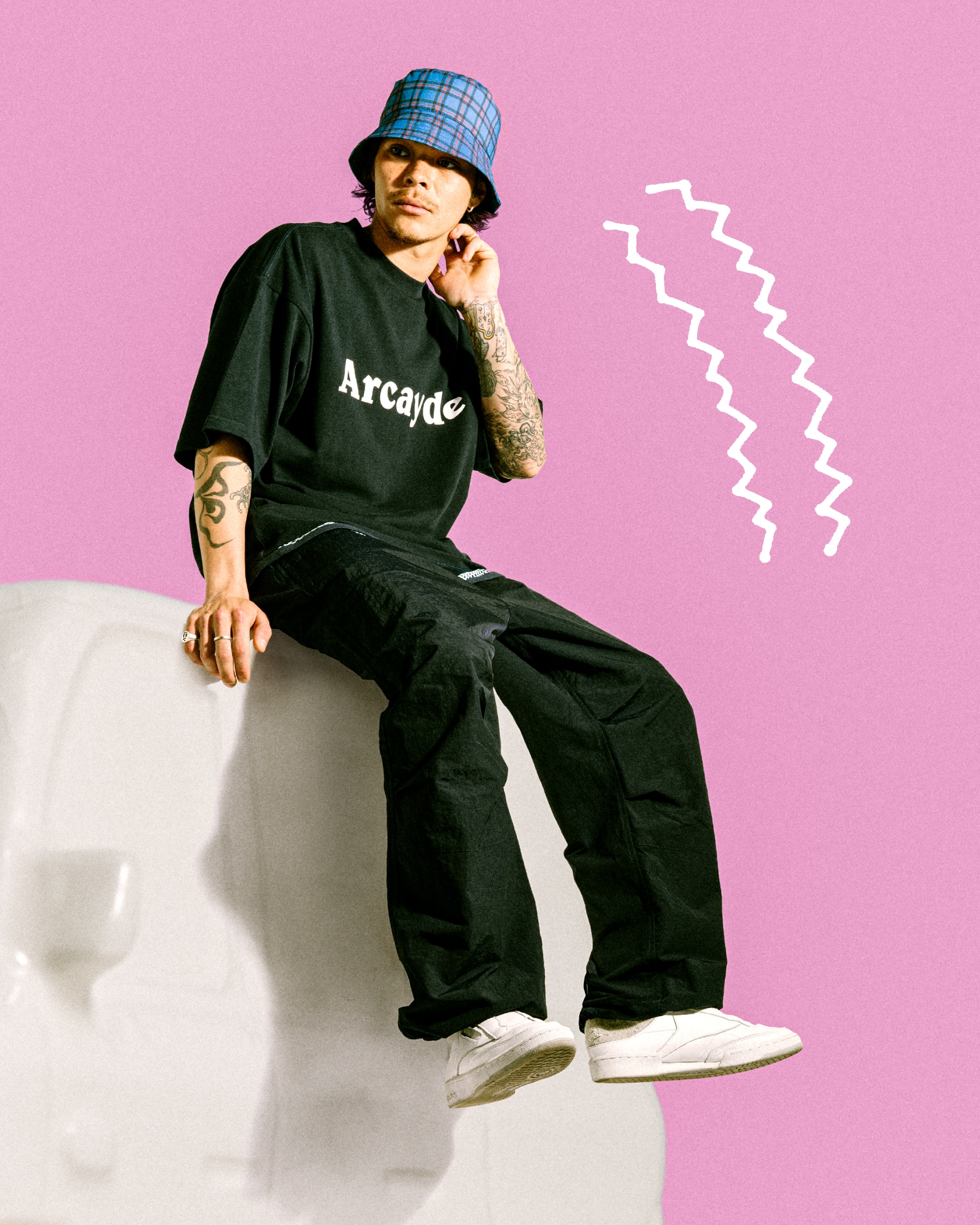 Acy/エイシー/Arcayde TEE NAVY 1