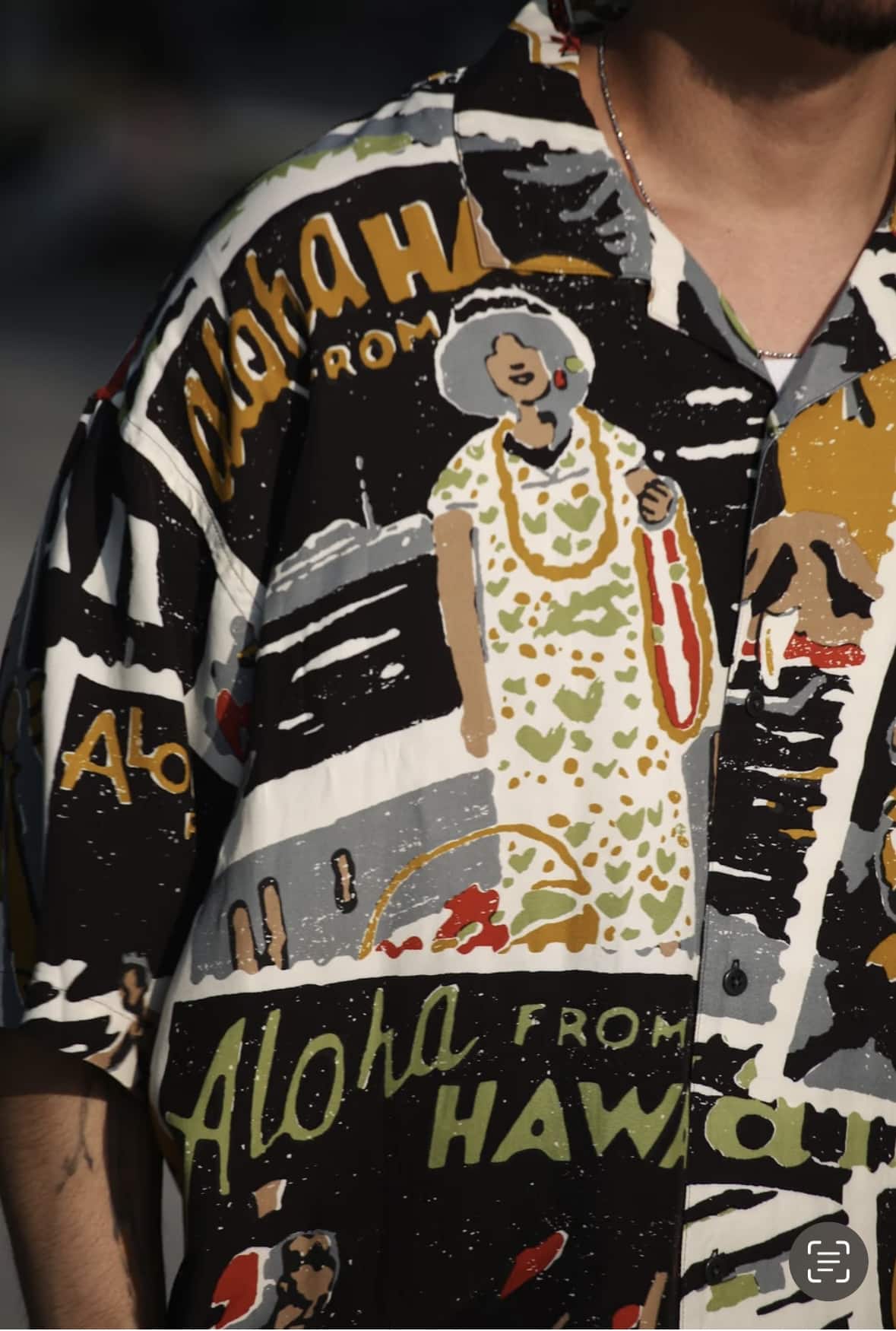 Porter Classic/ポータークラシック/HAWAIIAN OUTDOOR ALOHA SHIRT アロハシャツ ブラック L