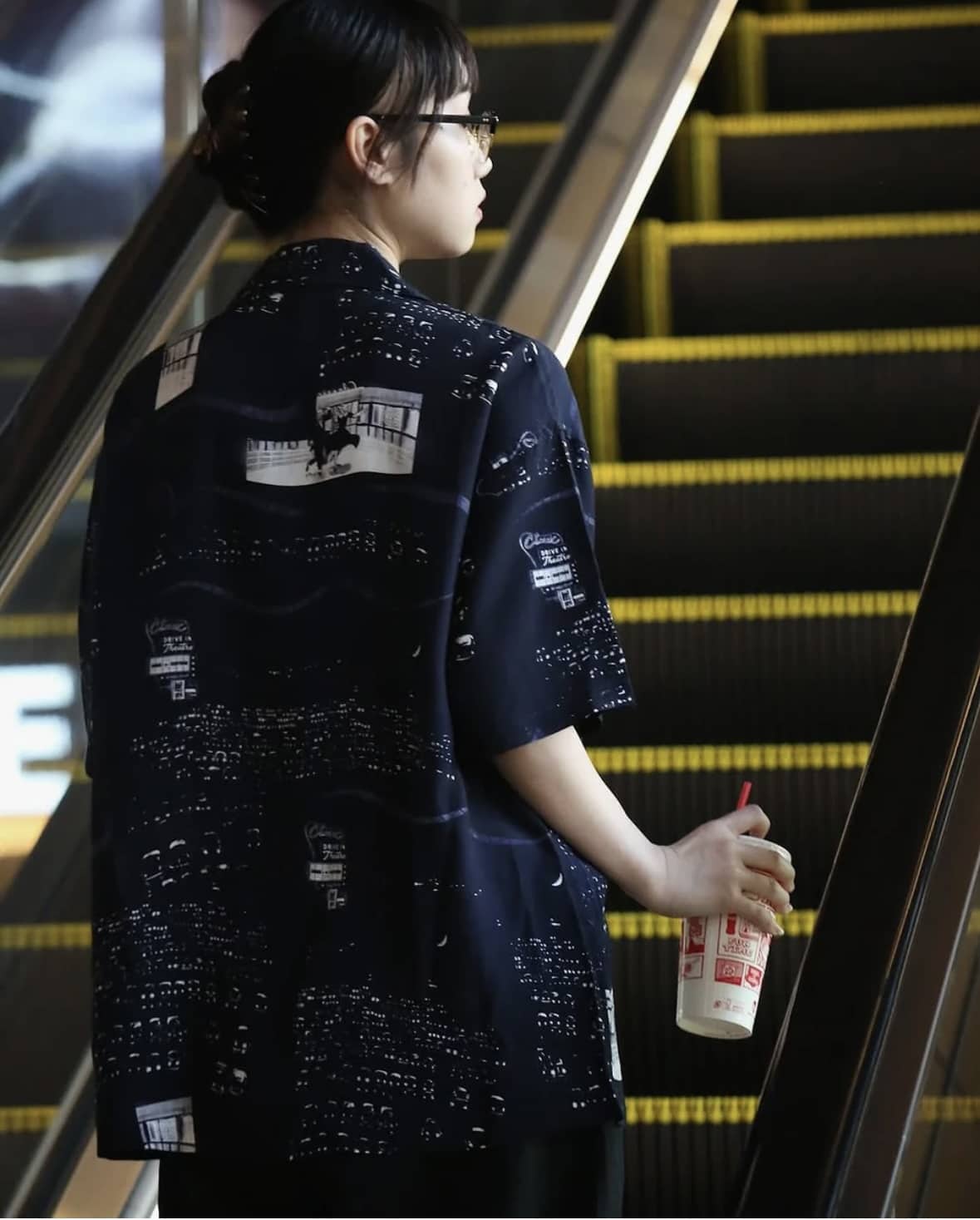 Porter Classic/ポータークラシック/ALOHA SHIRT DRIVE-IN THEATER アロハシャツ ブラック L