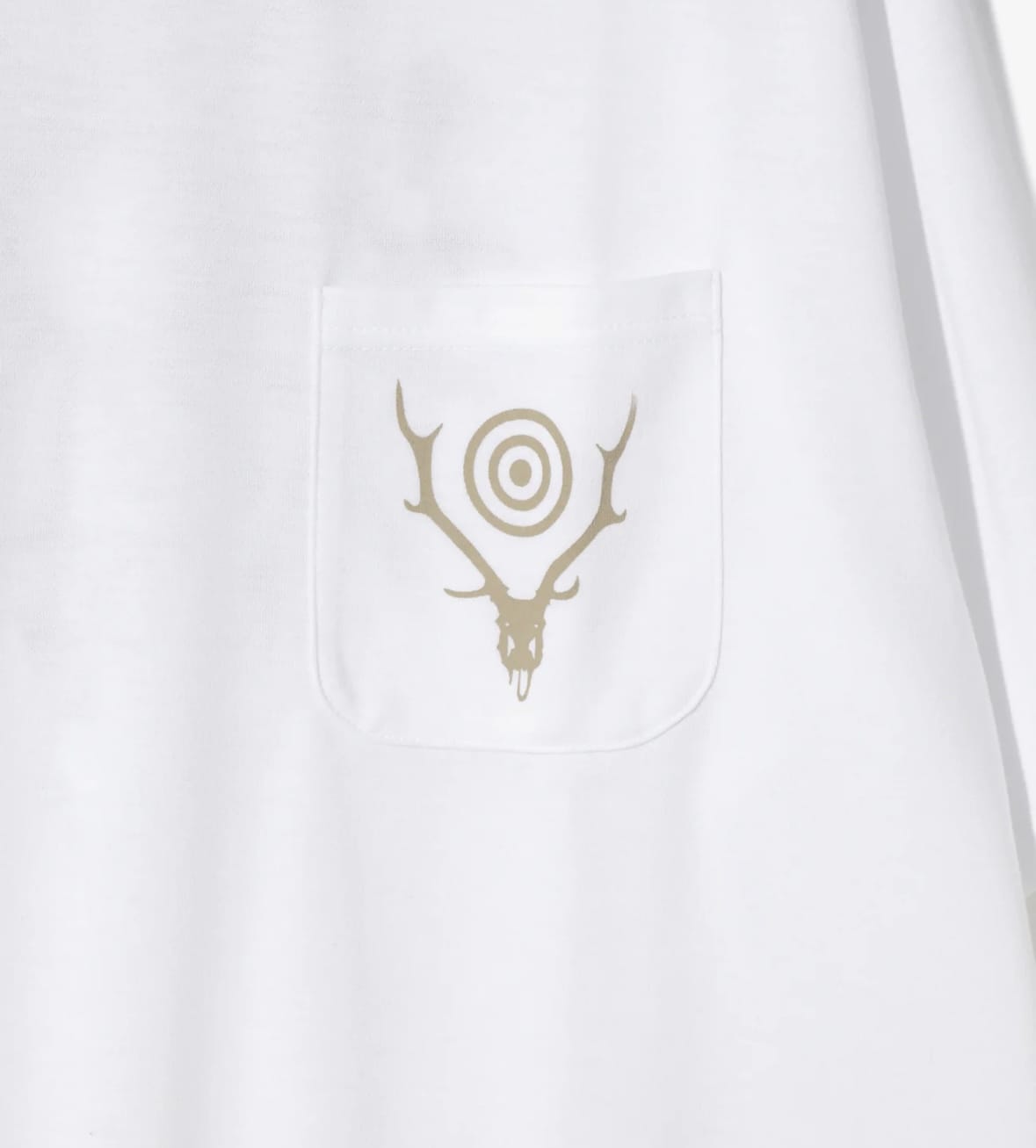 SOUTH2 WEST8/サウスツーウエストエイト/S/S ROUND POCKET TEE - CIRCLE HORN WHITE M
