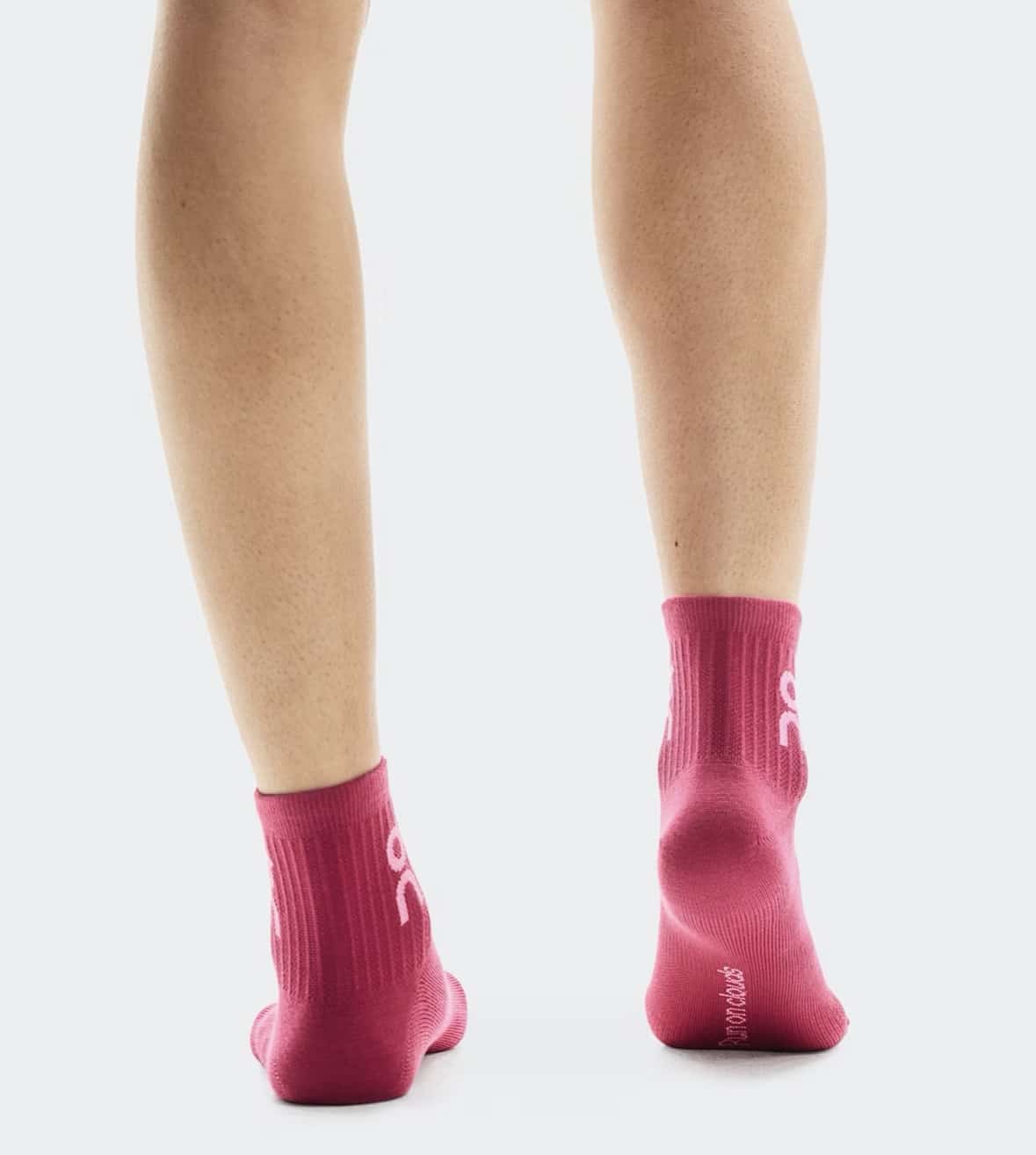 On/オン/Logo Sock Mid 3P ロゴソックスミッド　3パック Orchid | Comet XS (22-24.5cm)