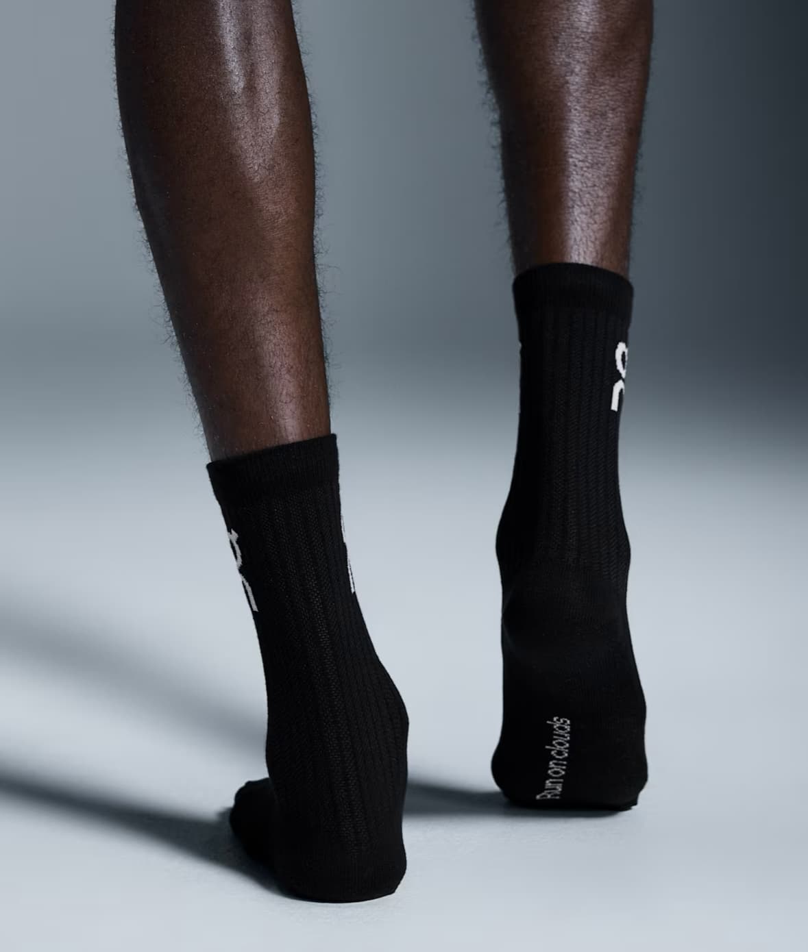 On/オン/Logo Sock High 3P ロゴソックス ハイ 3パック BLACK XS (22-24.5)