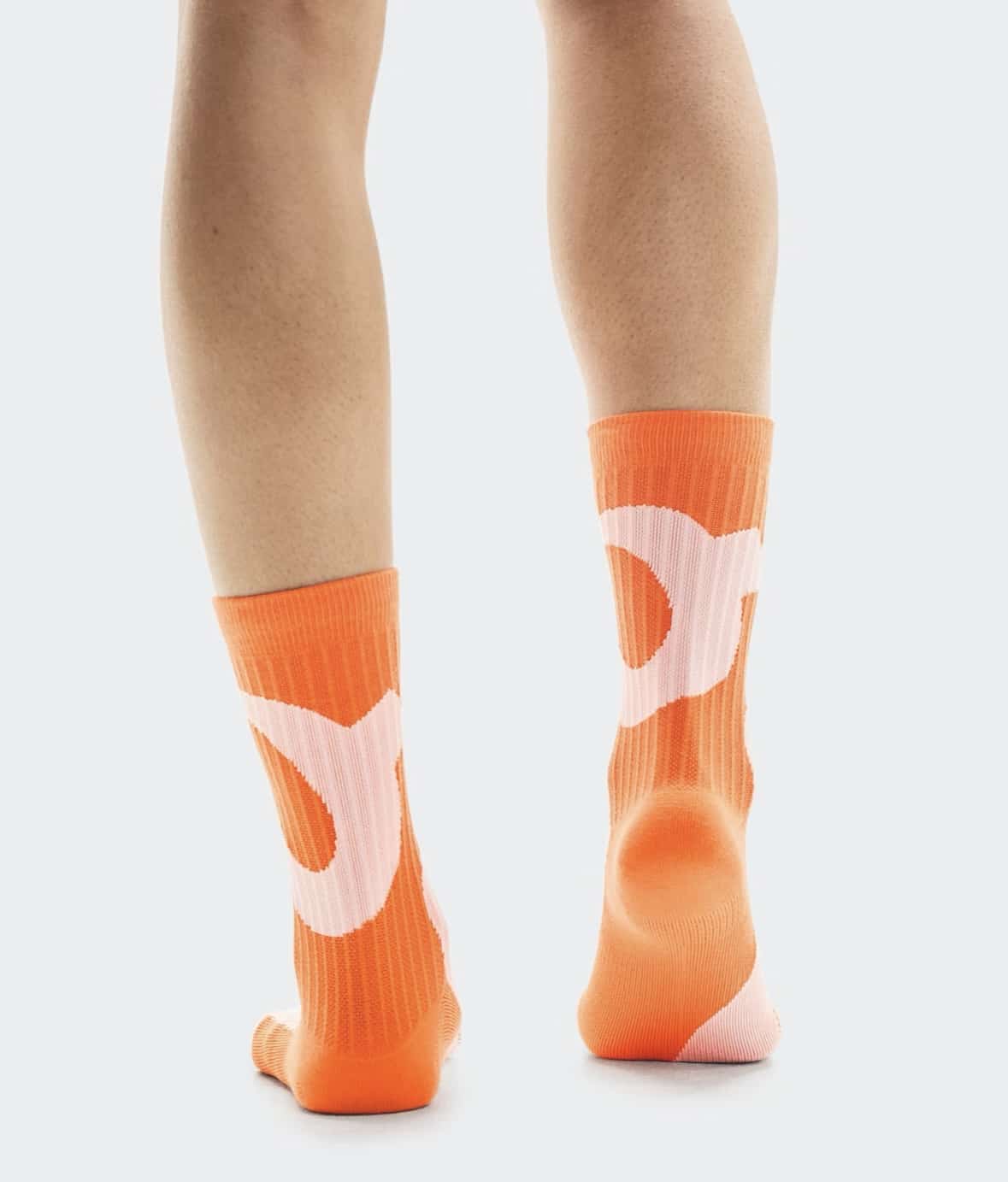 On/オン/Liquid Logo Sock High 2P リキッド ロゴソックス ハイ 2パック Ivory | Flame XS (22-24.5)