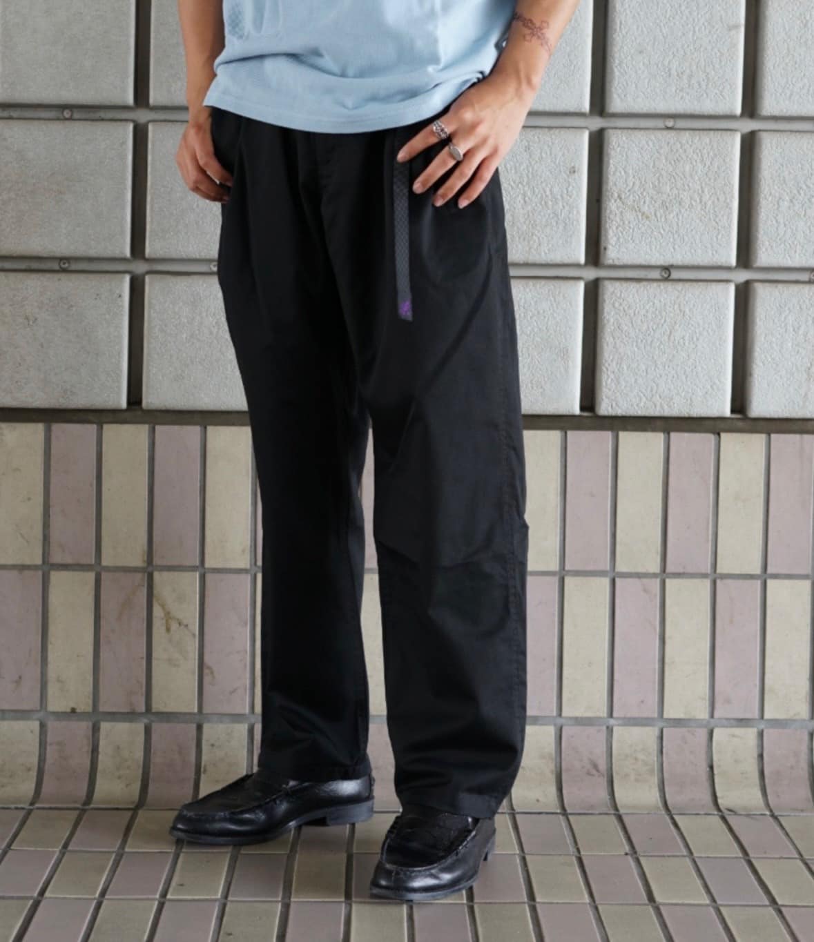 GRAMICCI×BEAVER/グラミチ×ビーバー　別注TUCK T/C TWILL PANTS　別注タックT/Cツイルパンツ BLACK S