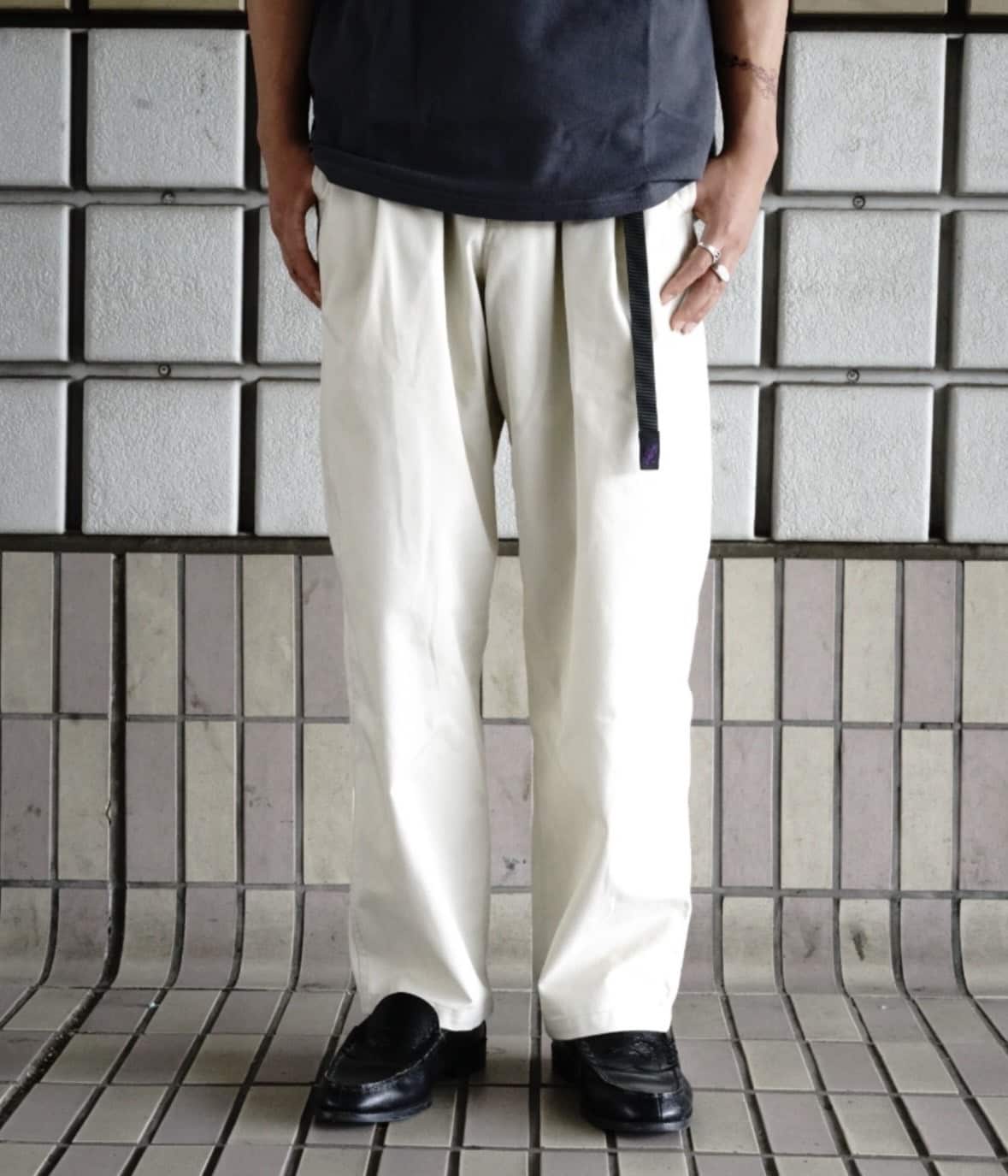 GRAMICCI×BEAVER/グラミチ×ビーバー　別注TUCK T/C TWILL PANTS　別注タックT/Cツイルパンツ アイボリー S