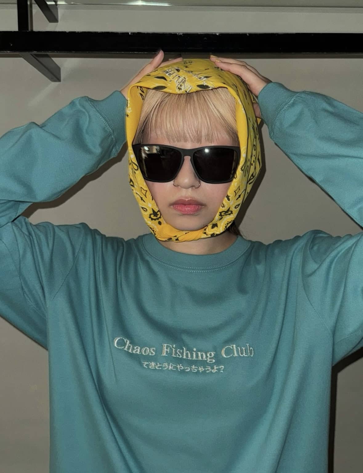 CHAOS FISHING CLUB/カオスフィッシングクラブ/別注 LS T-SHIRT GREEN M