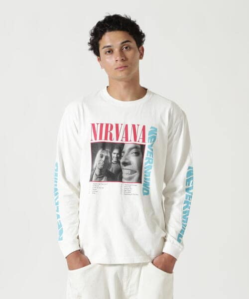 NIRVANA/ニルヴァーナ/NEVERMIND L/S TEE/コラボロンT《メンズ・ウィメンズ・ユニセックス》 ホワイト M