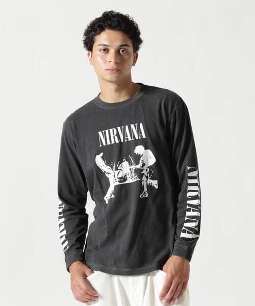 NIRVANA/ニルヴァーナ/LIVE L/S TEE/コラボロンT《メンズ・ウィメンズ・ユニセックス》 ブラック M