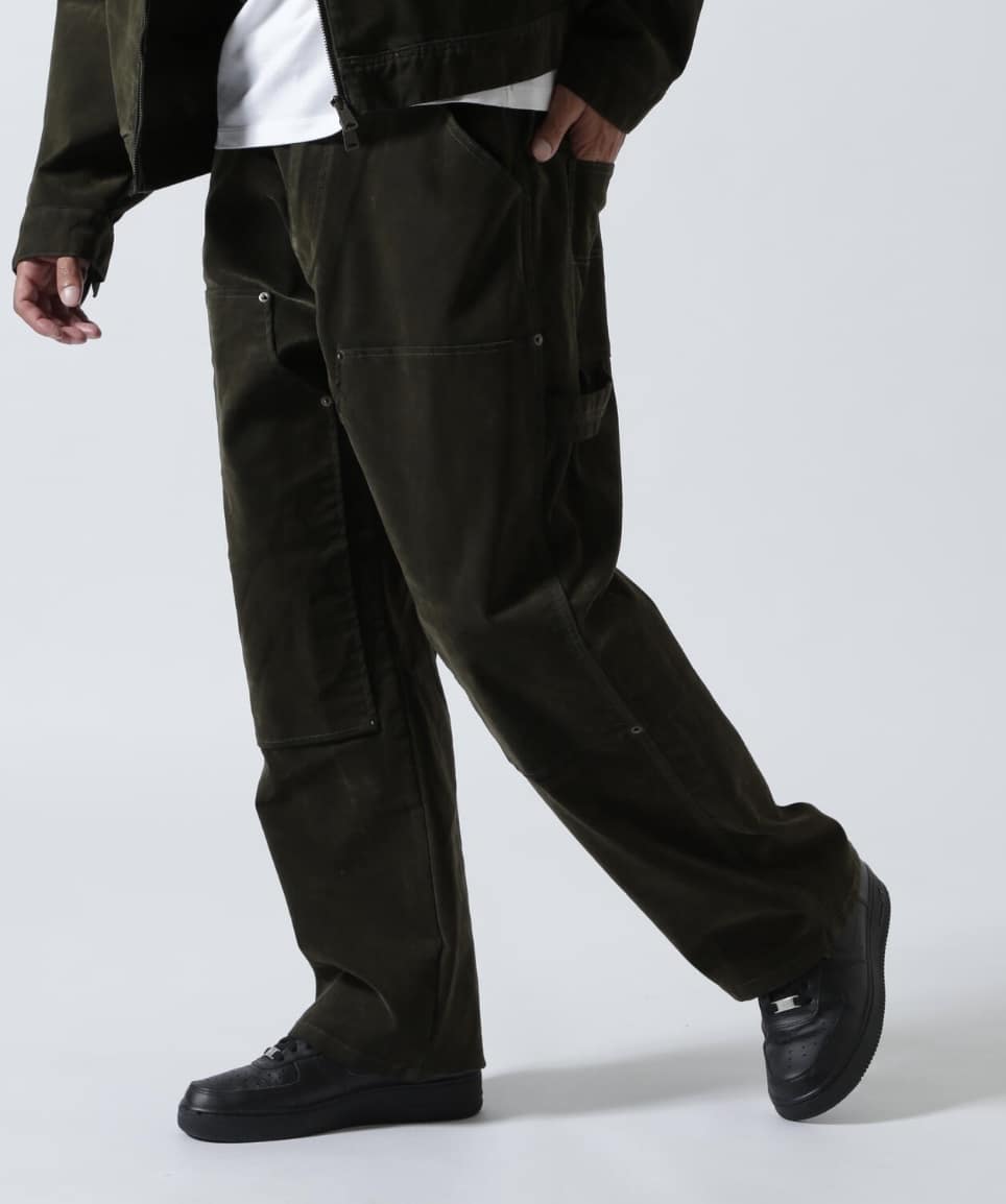 B omnivore/ビーオムニボー/FLOCKY DENIM PANT フロッキーデニムパンツ オリーブ M