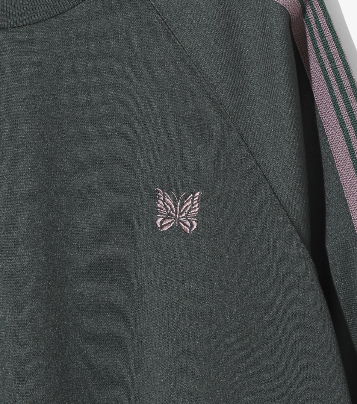 NEEDLES/ニードルズ/TRACK CREW NECK SHIRT - POLY SMOOTH -GREEN- トラッククルーネックシャツ GREEN L