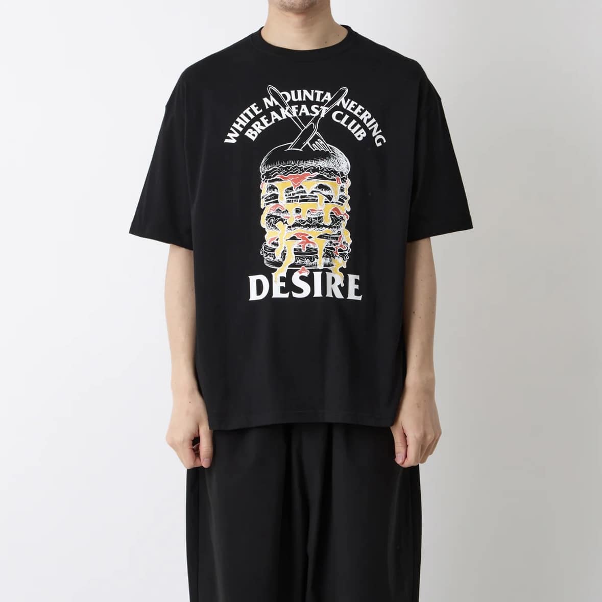 White Mountaineering/ホワイトマウンテニアリング/W.M.B.C. BREAKFAST CLUB T-SHIRT BLACK 1