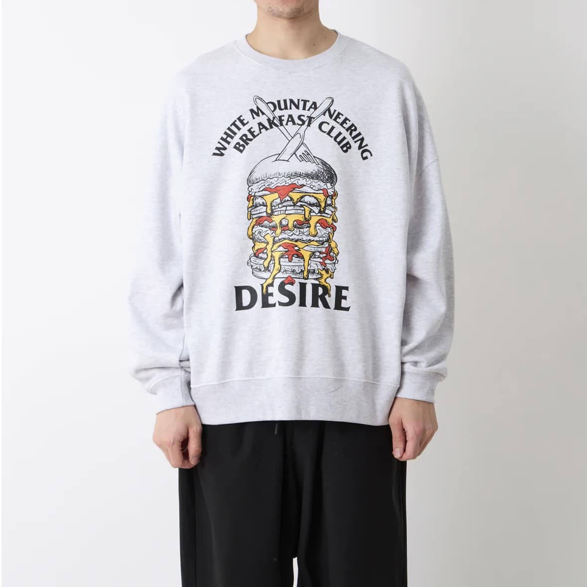 White Mountaineering/ホワイトマウンテニアリング/W.M.B.C. BREAKFAST CLUB SWEAT SHIRT GRAY 1
