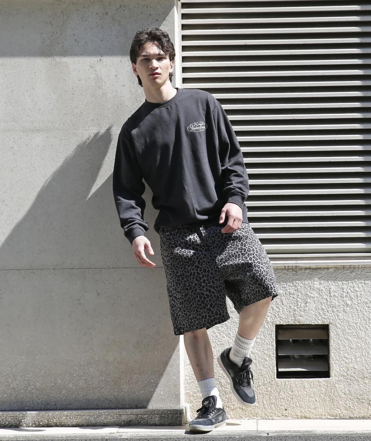 MANASTASH/マナスタッシュ/HEMP TWILL SHORT LEOPARD ブラック M