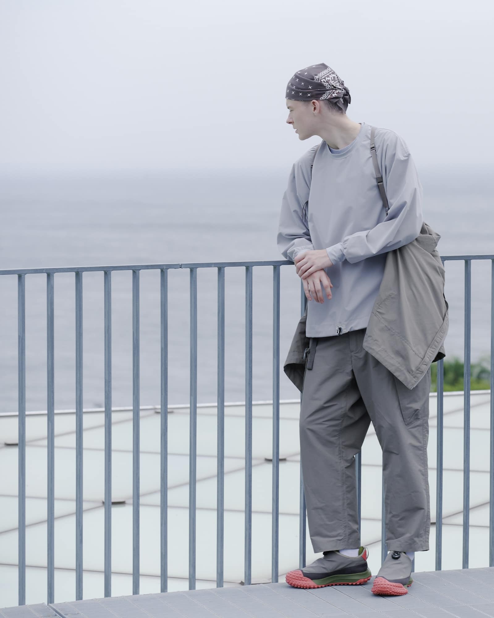 CMF OUTDOOR GARMENT/シーエムエフアウトドアガーメント/別注 SIMPLE SLOW DRY TEE L/S GRAY M