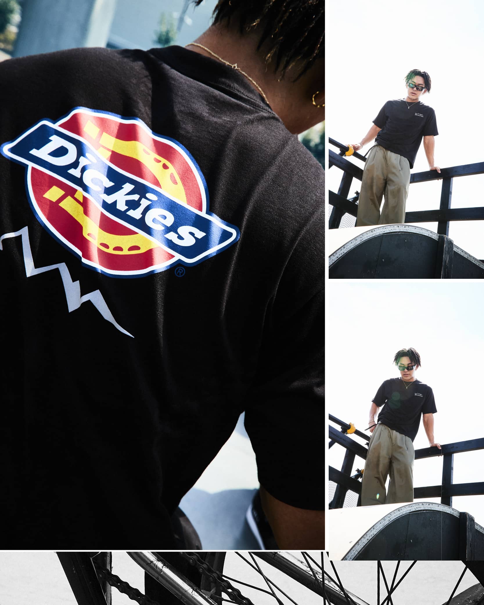 MANASTASH/マナスタッシュ×DICKIES/ディッキーズ/DICKIES TEE ORIGINAL LOGO ブラック M