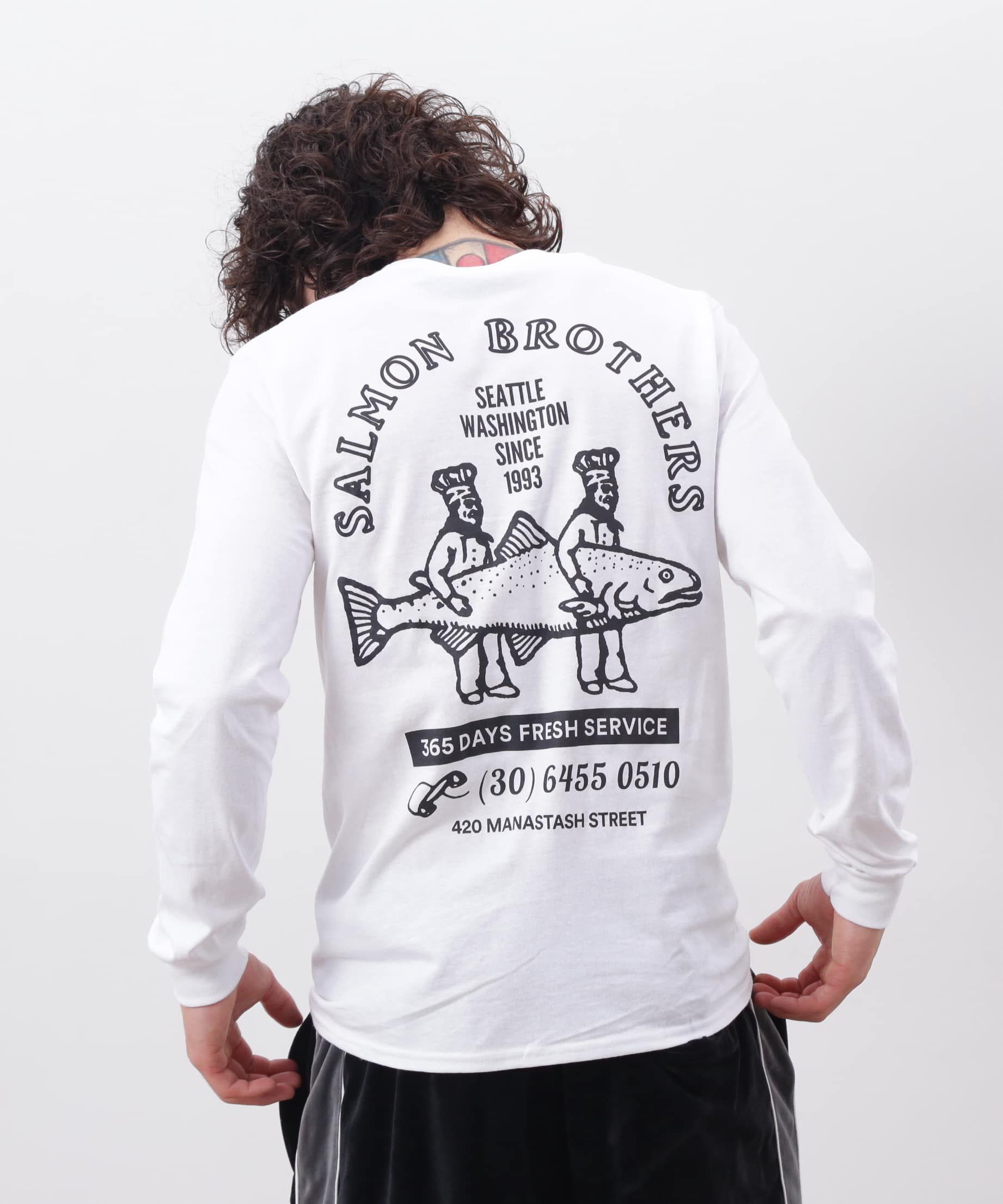 MANASTASH/マナスタッシュ/CiTee L/S TEE SALMON WHITE S