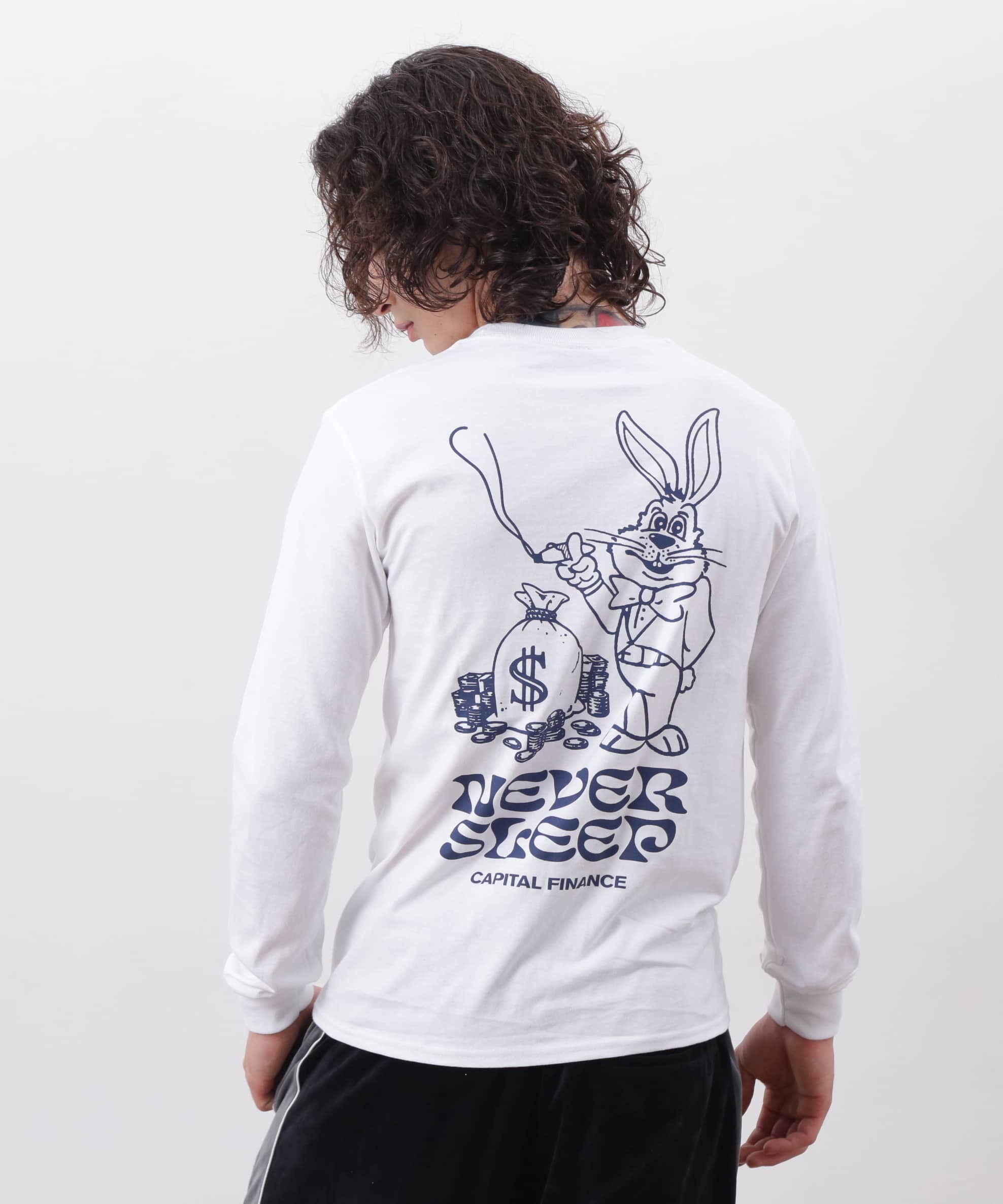 MANASTASH/マナスタッシュ/CiTee L/S TEE RABBIT WHITE S