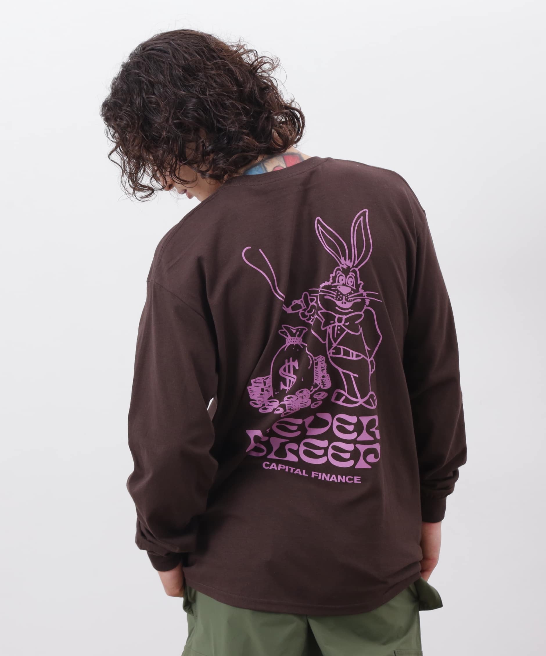 MANASTASH/マナスタッシュ/CiTee L/S TEE RABBIT BROWN M
