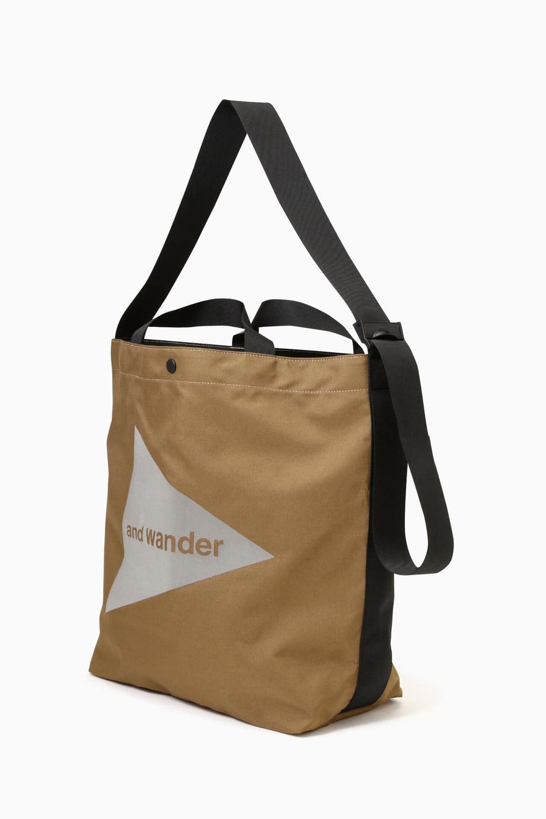 and wander/アンドワンダー/recycle OX logo tote bag トートバッグ brown FREE