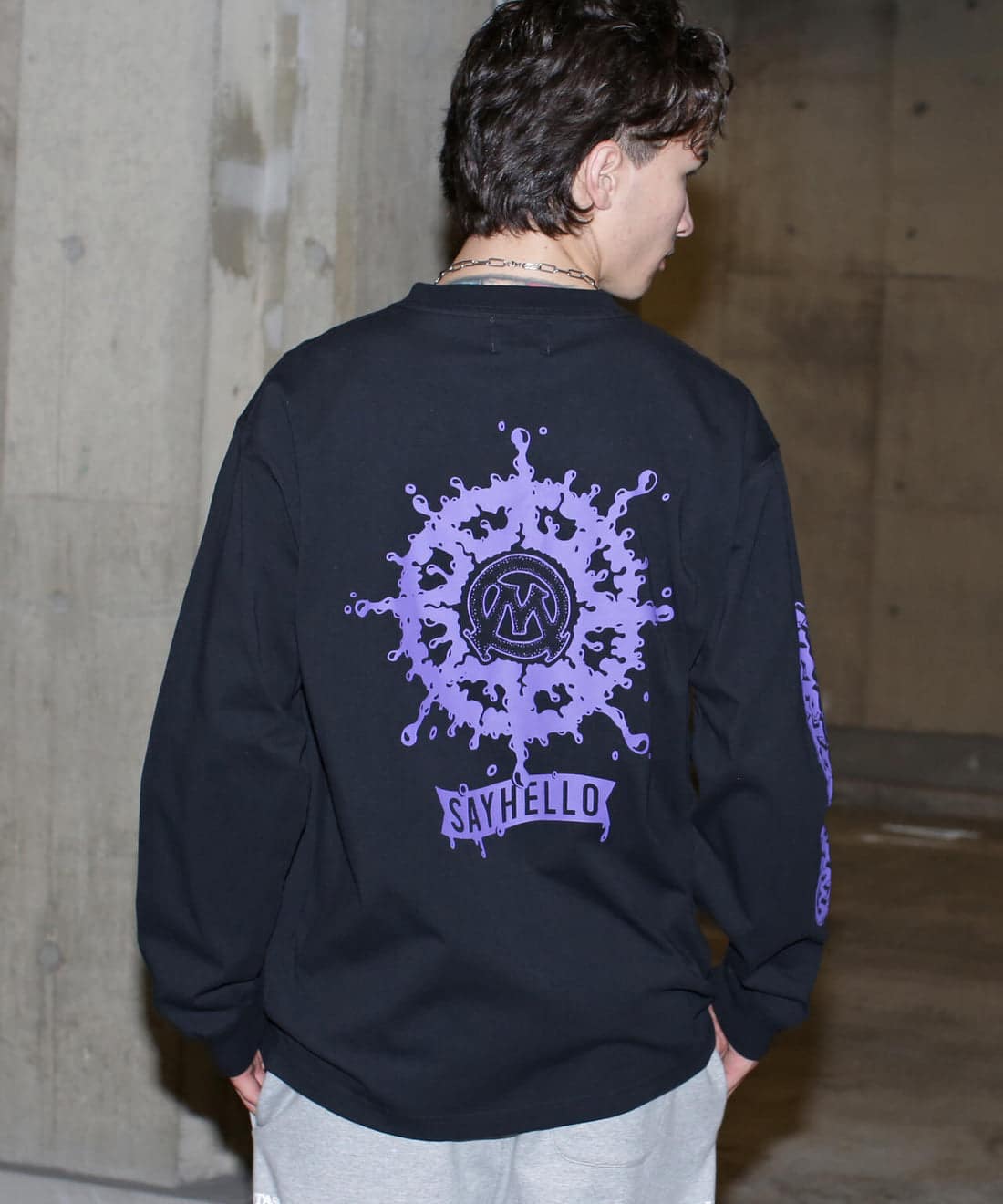 MANASTASH/マナスタッシュ/SAYHELLO L/S TEE Tシャツ BLACK M