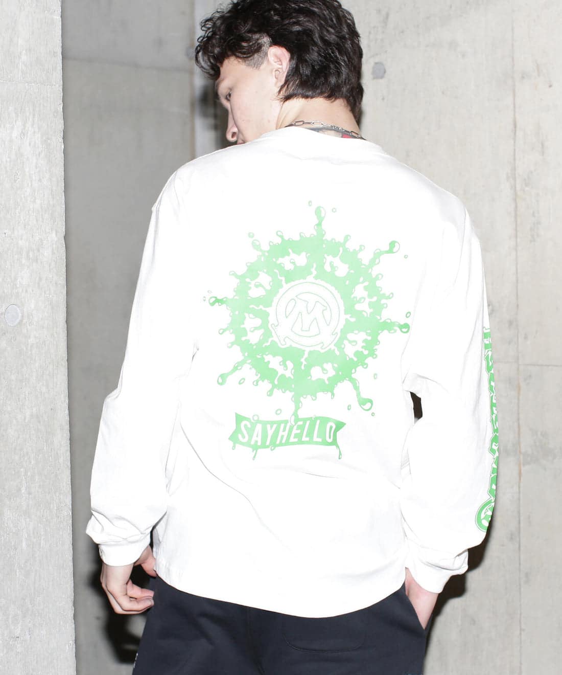MANASTASH/マナスタッシュ/SAYHELLO L/S TEE Tシャツ ホワイト M
